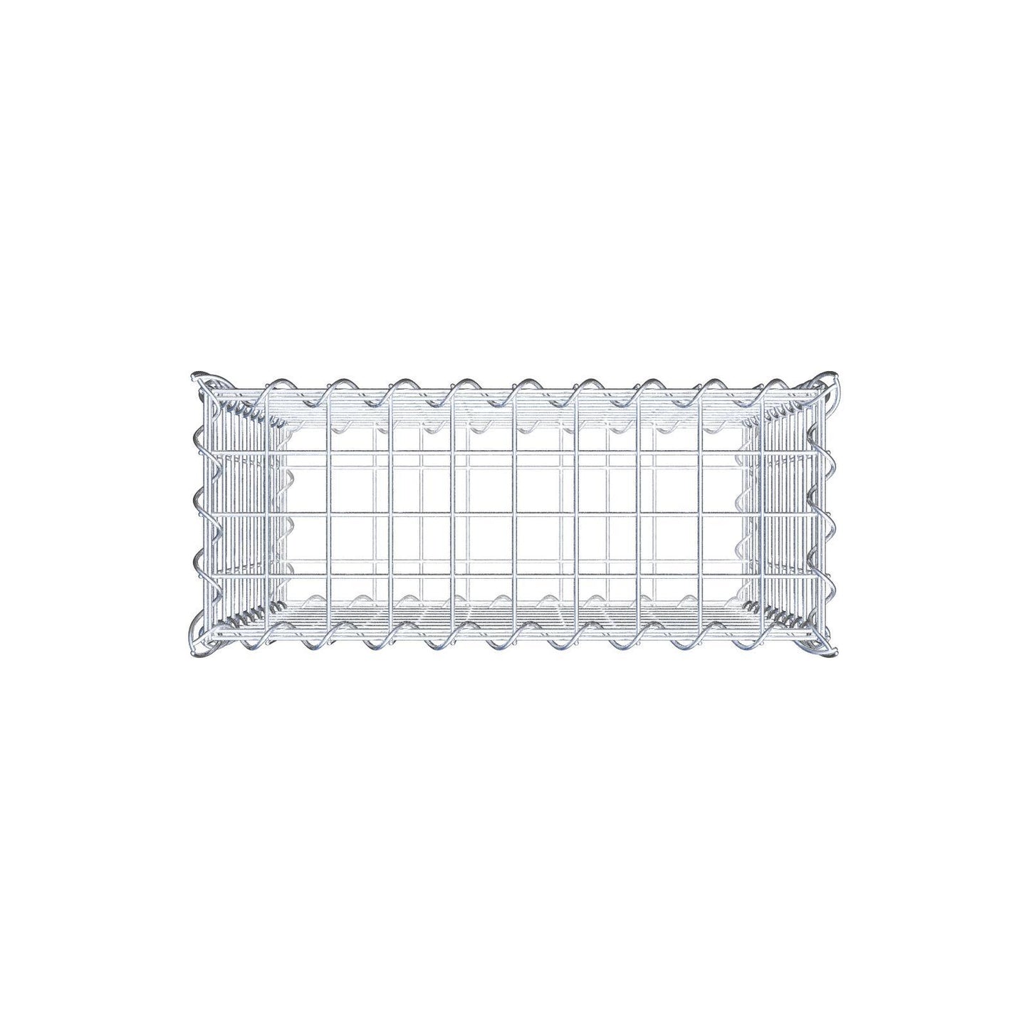 Gabione 50 cm x 50 cm x 20 cm (L x H x T), Maschenweite 5 cm x 5 cm, Spirale