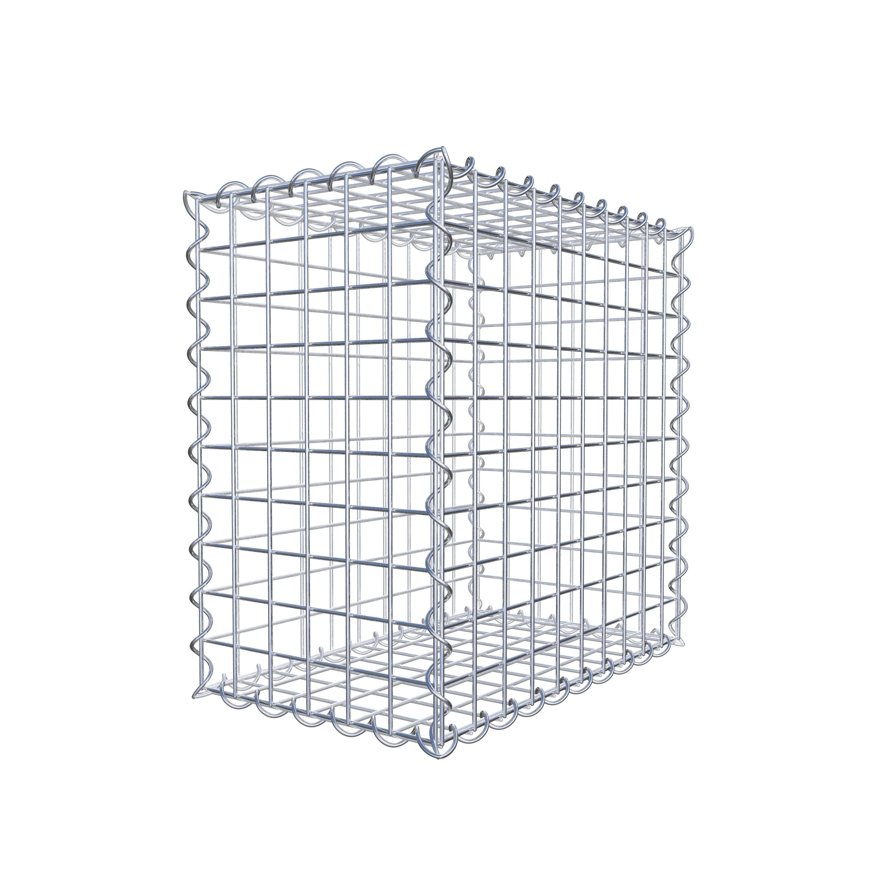 Gabion 50 cm x 50 cm x 30 cm (L x H x D), maskstorlek 5 cm x 5 cm, spiral