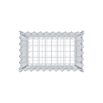 Gabbione 50 cm x 50 cm x 30 cm (L x H x P), maglia 5 cm x 5 cm, spirale