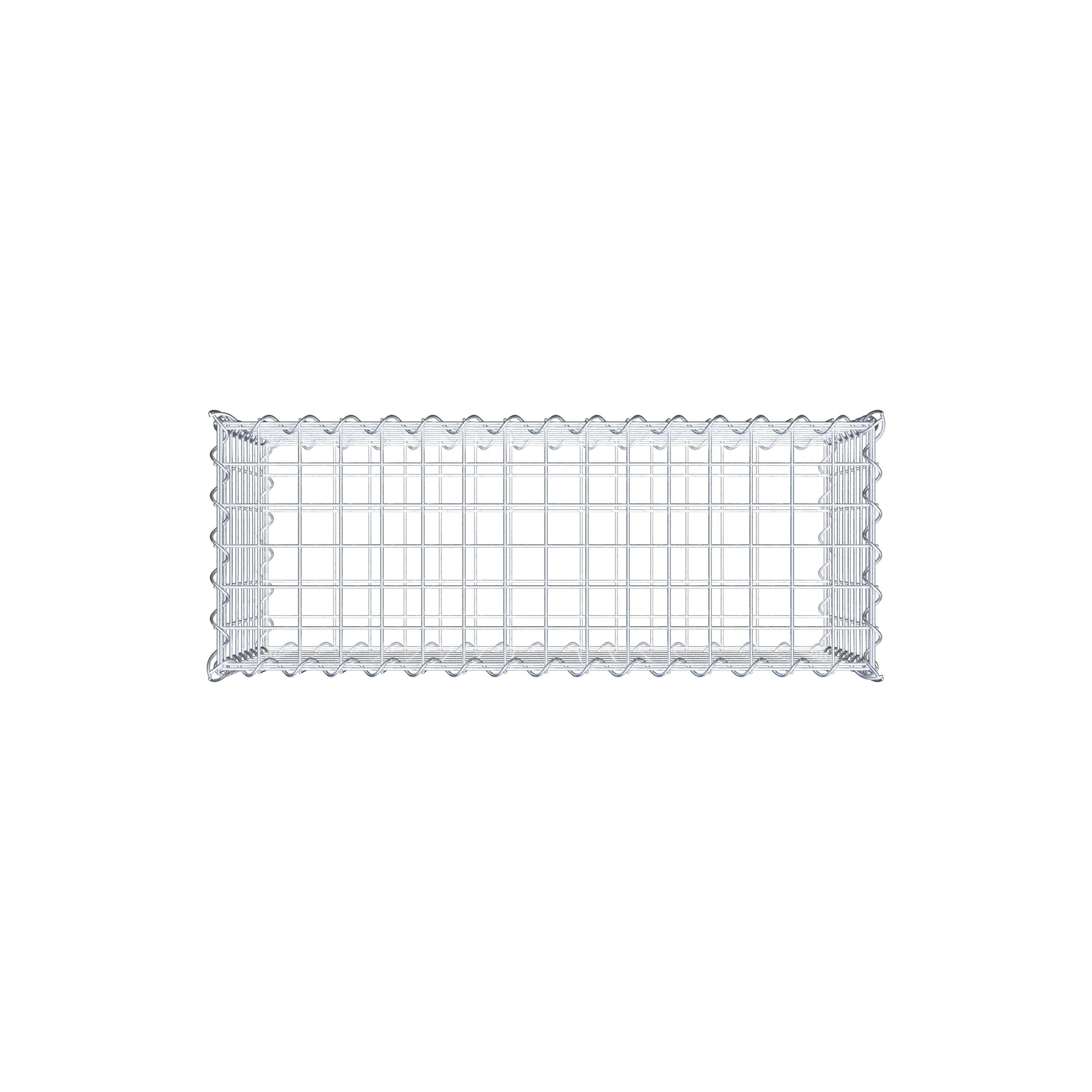 Gabion 80 cm x 40 cm x 30 cm (L x H x D), maskstorlek 5 cm x 5 cm, spiral