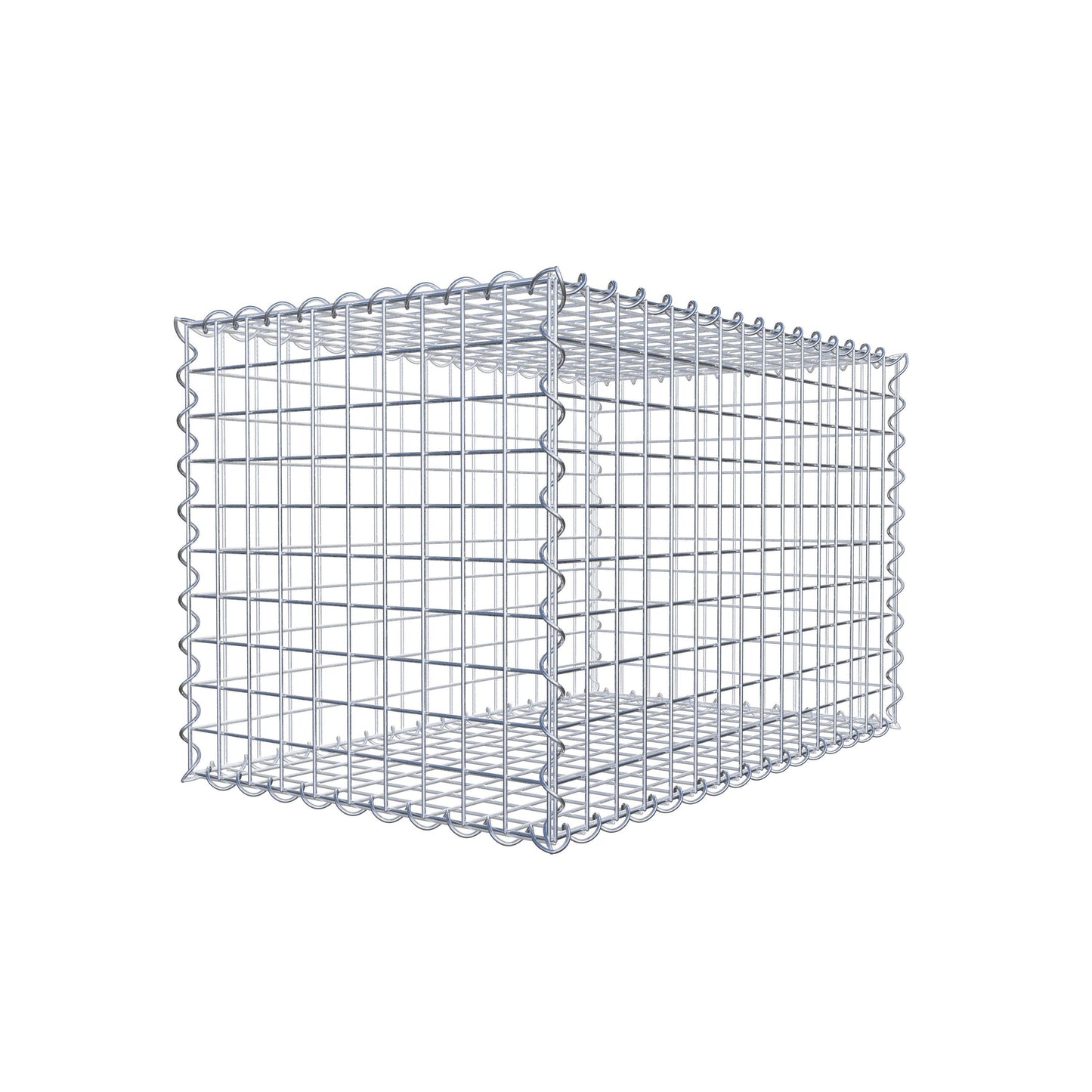 Gabion 80 cm x 50 cm x 50 cm (L x H x D), maskestørrelse 5 cm x 5 cm, spiral