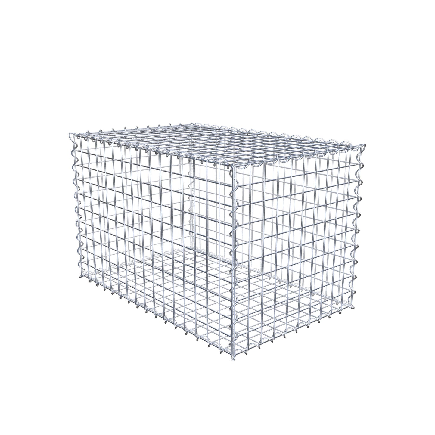 Gabion 80 cm x 50 cm x 50 cm (L x H x D), maskestørrelse 5 cm x 5 cm, spiral