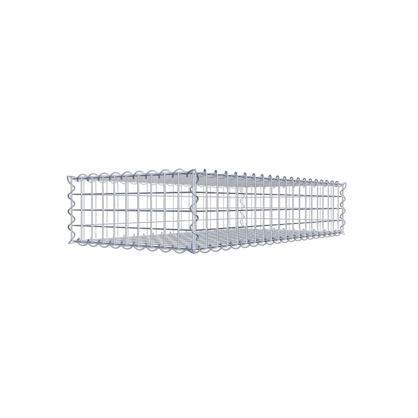 Gavión 100 cm x 20 cm x 50 cm (largo x alto x fondo), malla 5 cm x 5 cm, en espiral