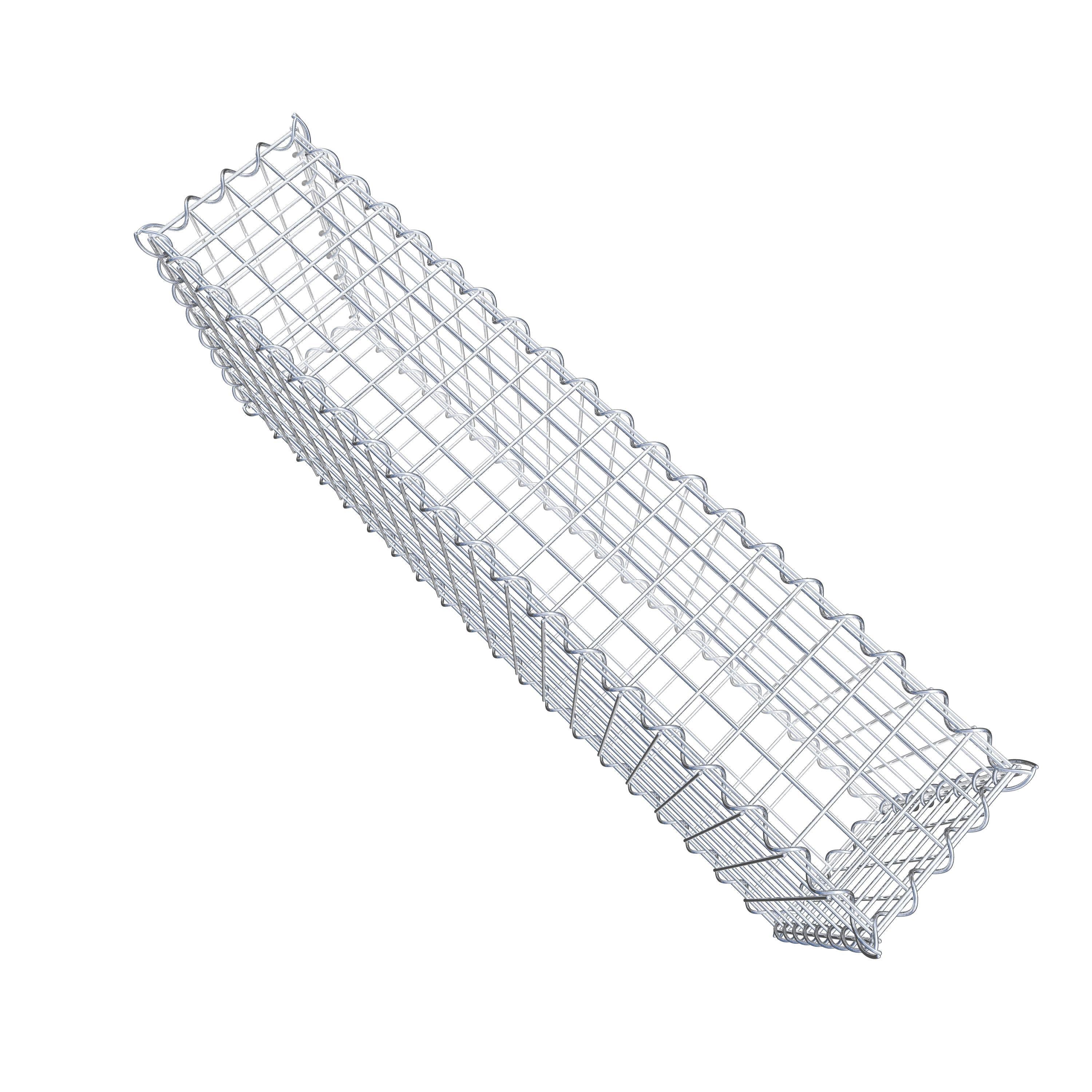 Gabbione 100 cm x 40 cm x 20 cm (L x H x P), maglia 5 cm x 5 cm, spirale