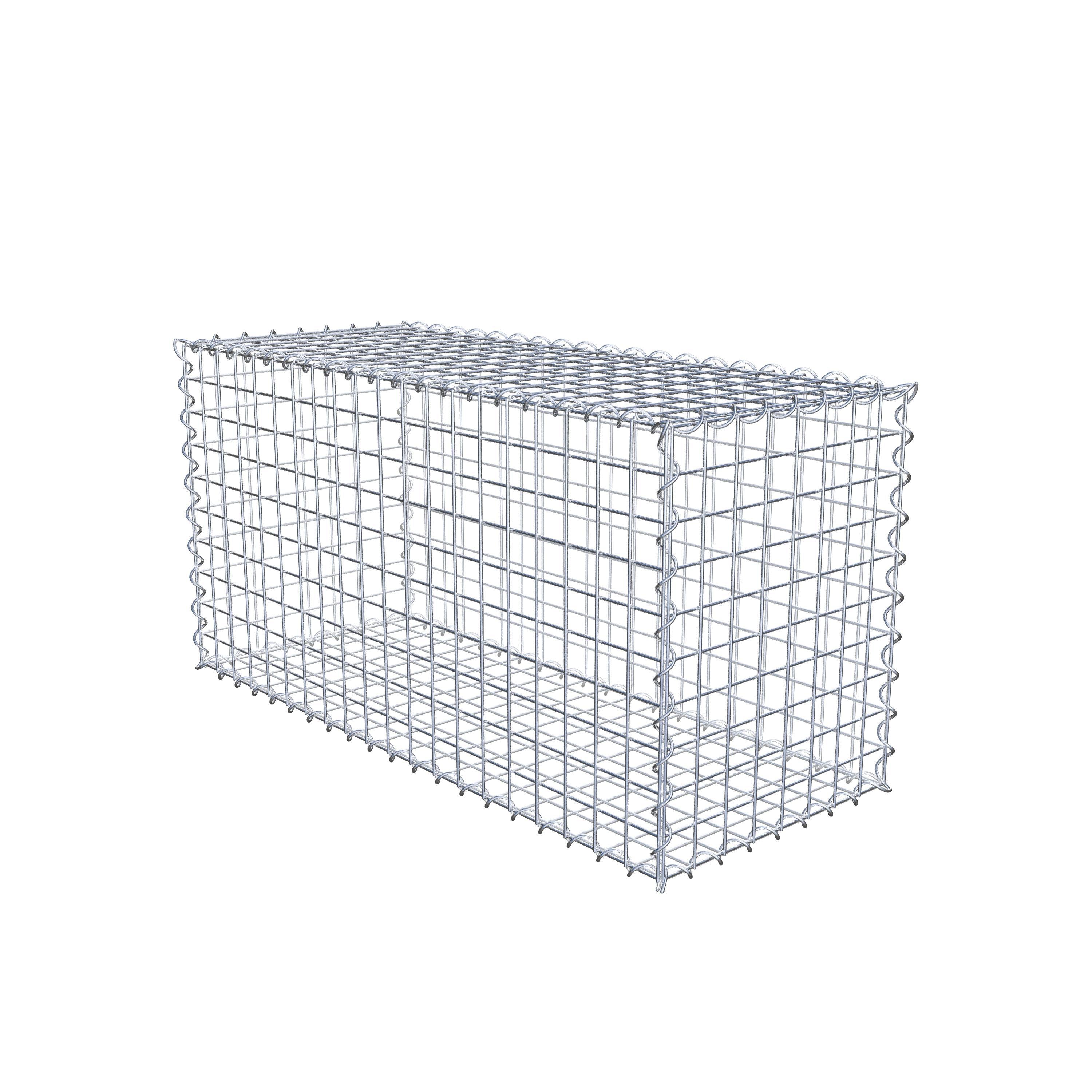 Gabion 100 cm x 50 cm x 40 cm (L x H x P), mailles 5 cm x 5 cm, spirale