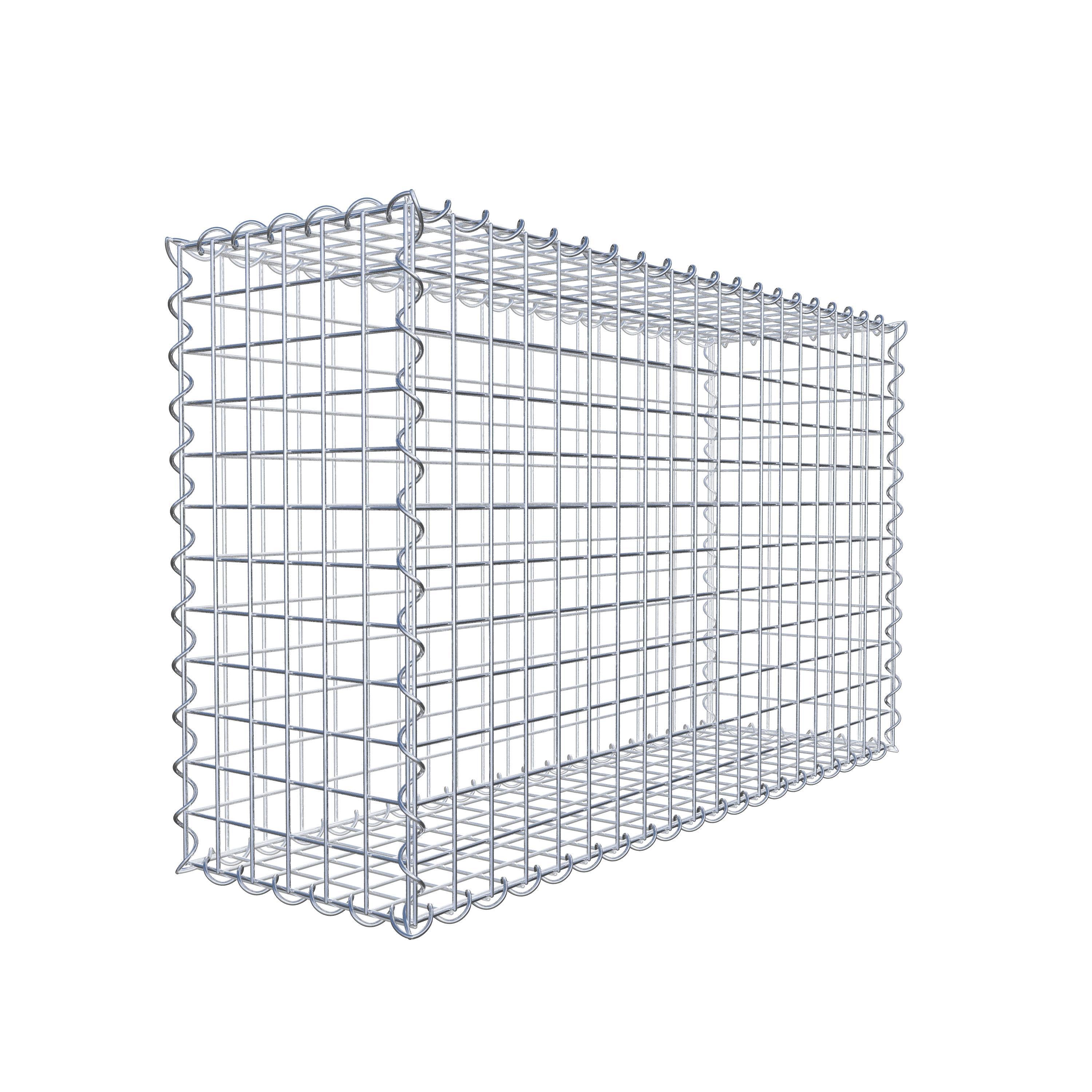 Schanskorf 100 cm x 60 cm x 30 cm (L x H x D), maaswijdte 5 cm x 5 cm, spiraal