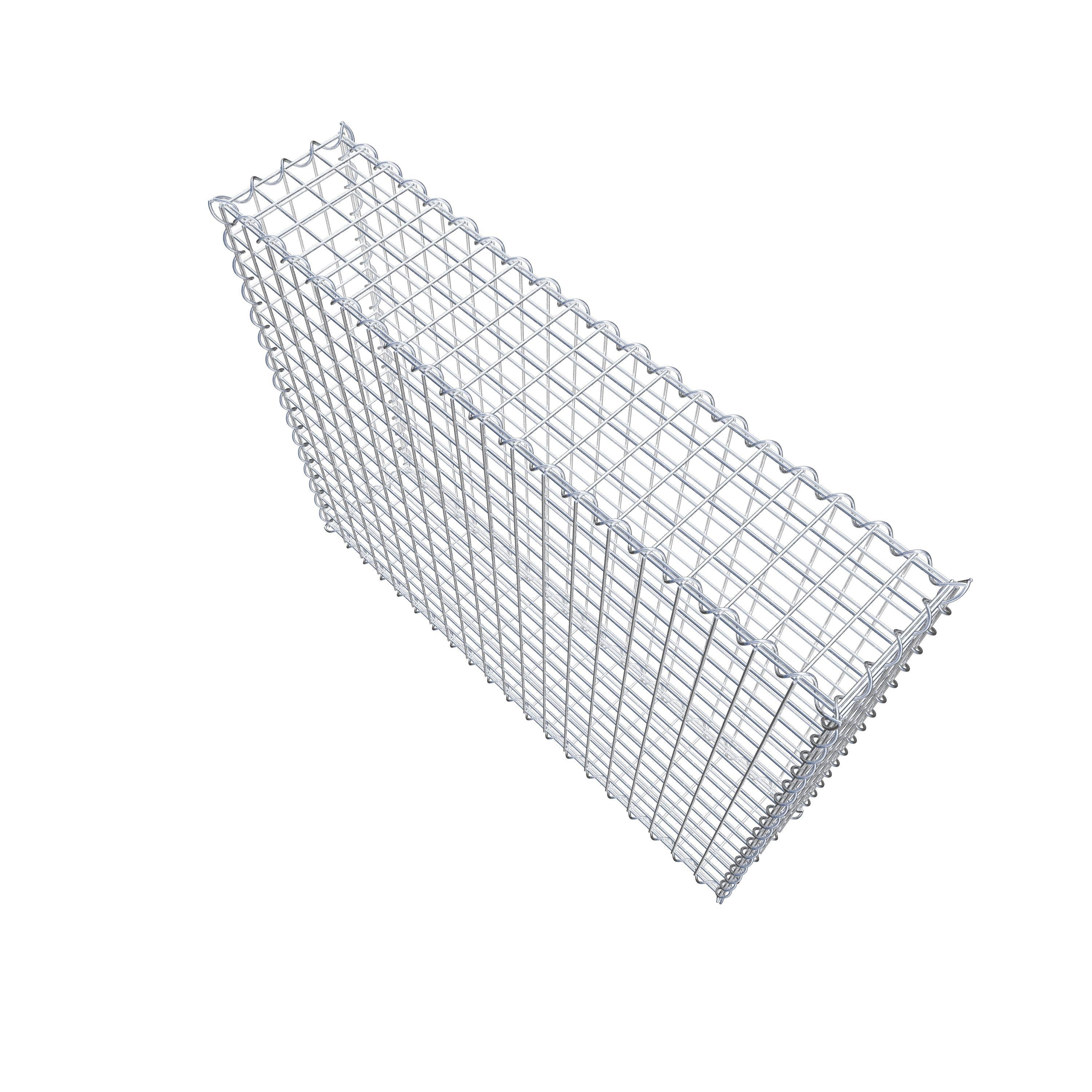 Schanskorf 100 cm x 80 cm x 20 cm (L x H x D), maaswijdte 5 cm x 5 cm, spiraalvormig