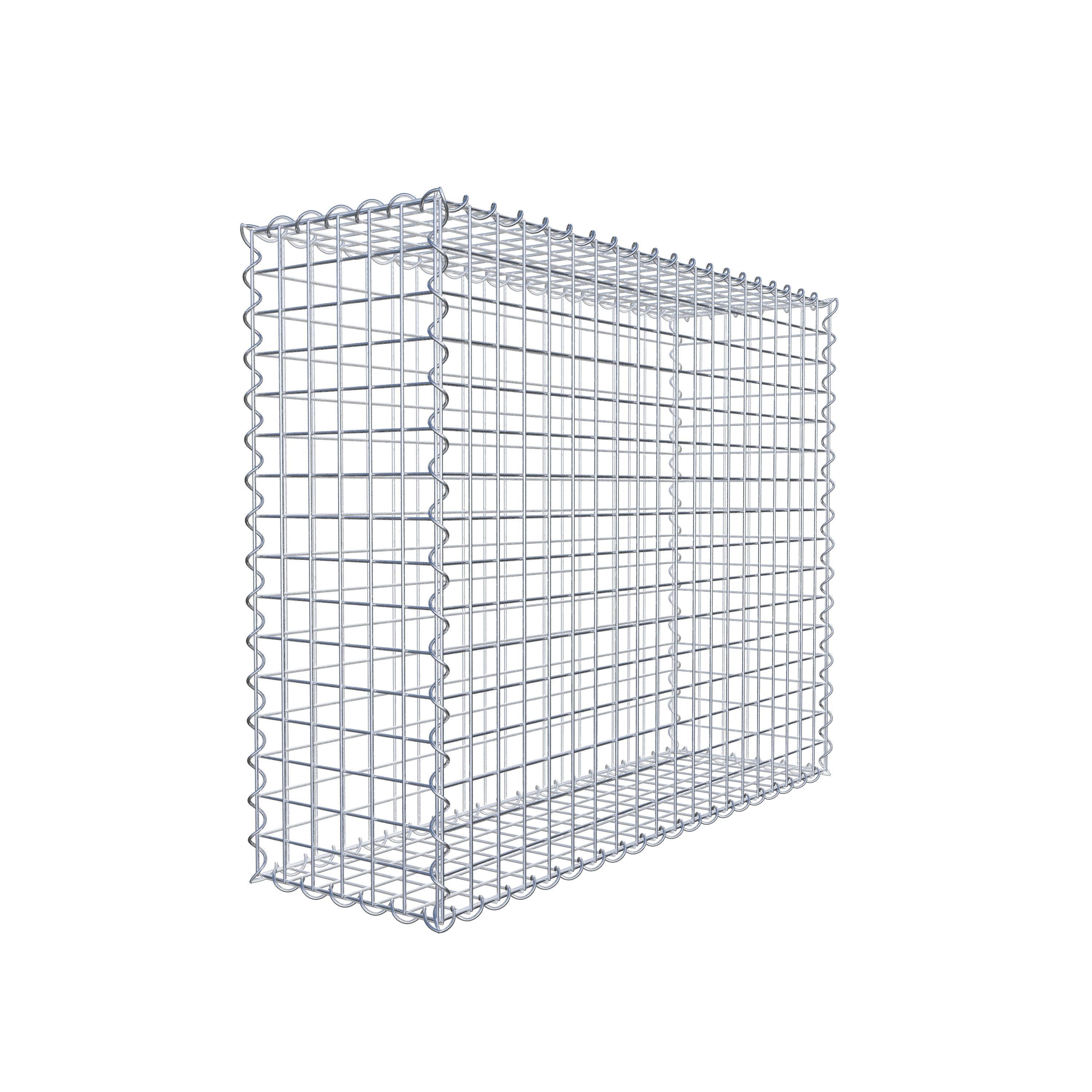 Schanskorf 100 cm x 80 cm x 30 cm (L x H x D), maaswijdte 5 cm x 5 cm, spiraal