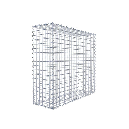 Gabion 100 cm x 90 cm x 30 cm (L x H x D), maskestørrelse 5 cm x 5 cm, spiral