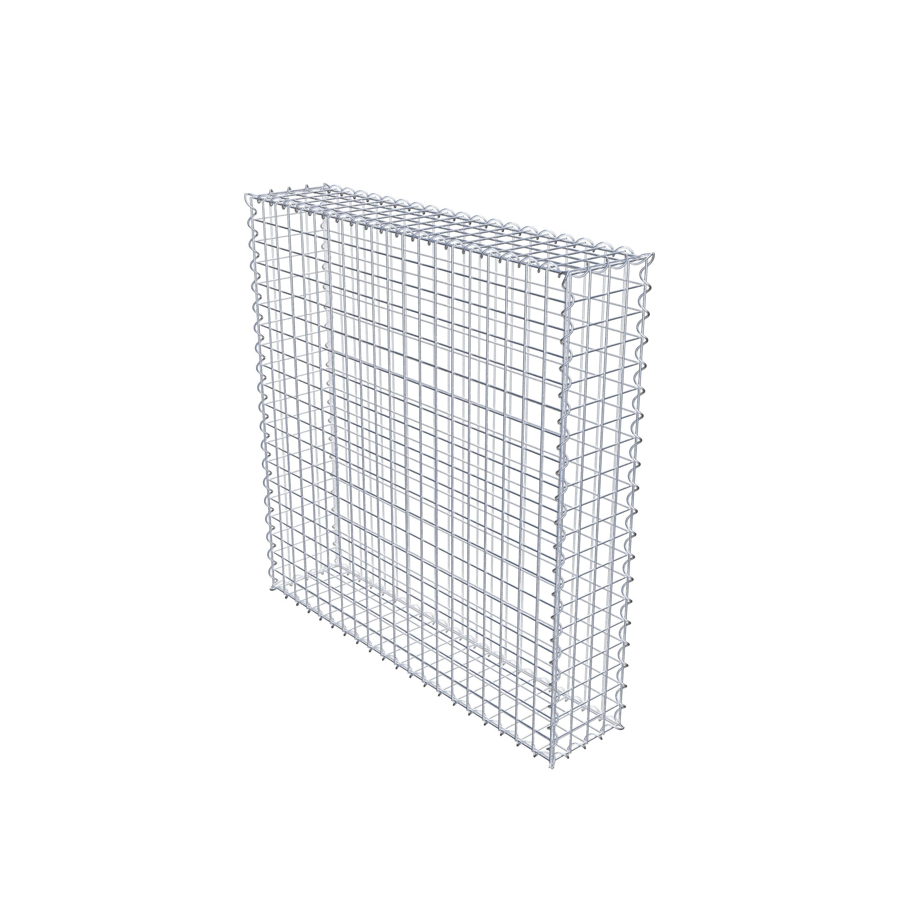 Gabion 100 cm x 100 cm x 20 cm (L x H x P), mailles 5 cm x 5 cm, spirale