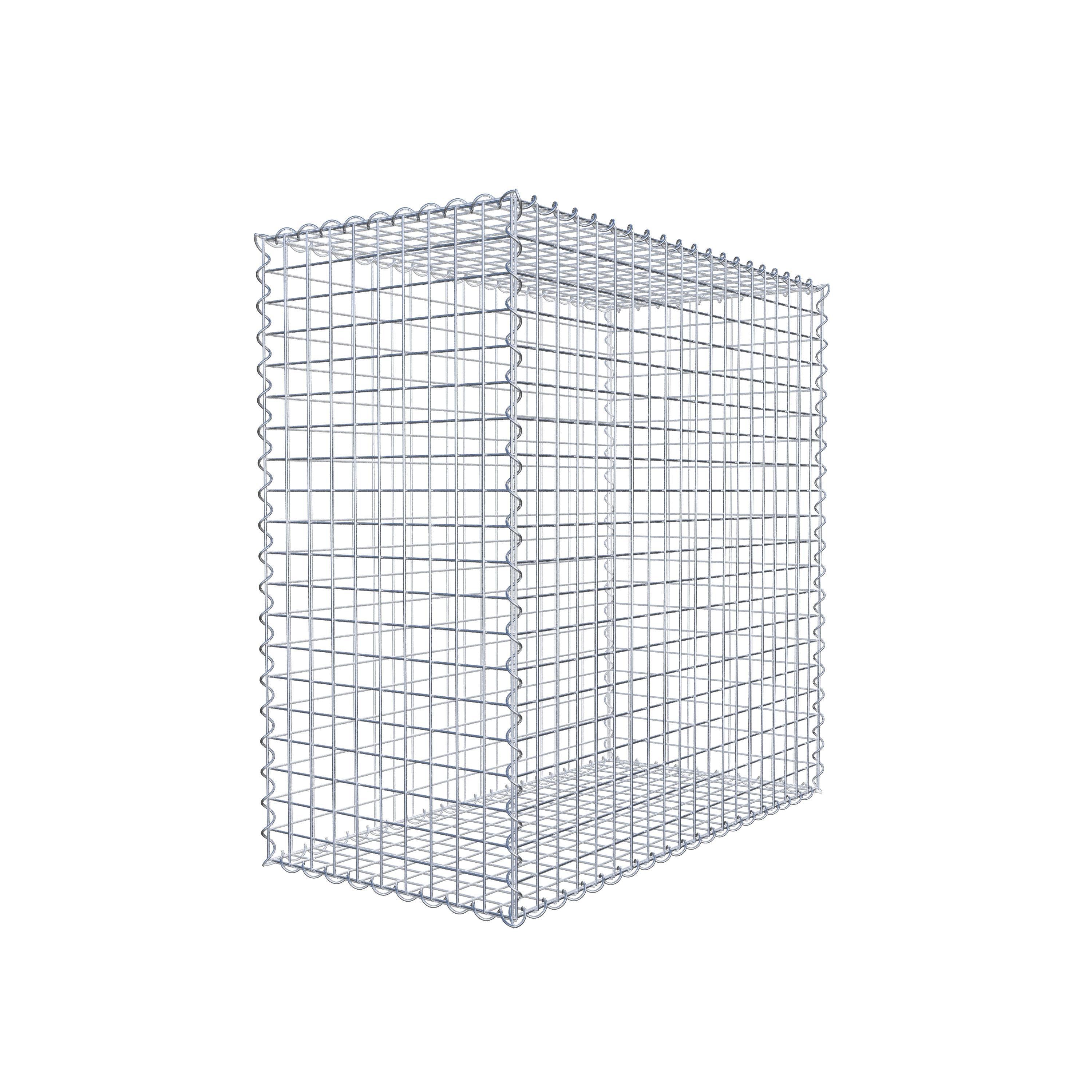 Gabion 100 cm x 100 cm x 50 cm (L x H x D), maskestørrelse 5 cm x 5 cm, spiral