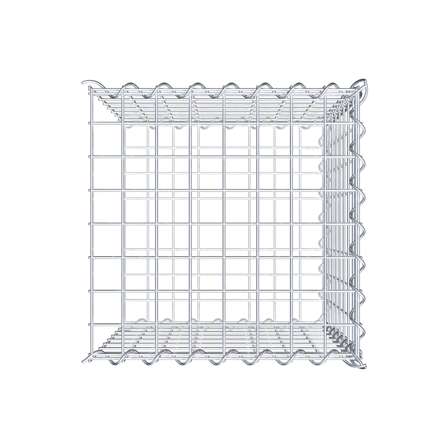 Grown-on gabion type 2 40 cm x 40 cm x 40 cm (L x H x D), mesh size 5 cm x 5 cm, spiral