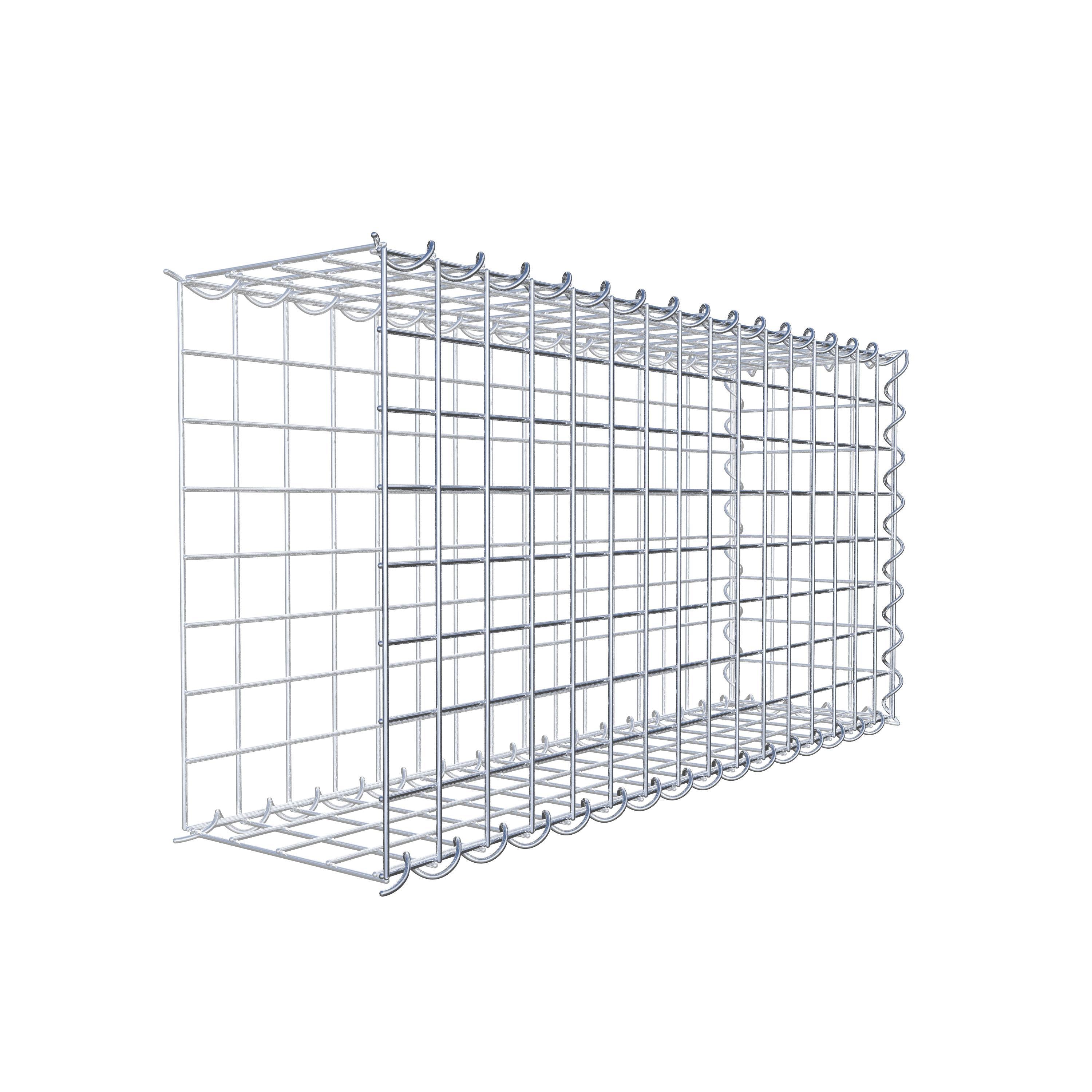 Monteret gabion type 2 80 cm x 40 cm x 20 cm (L x H x D), maskestørrelse 5 cm x 5 cm, spiral