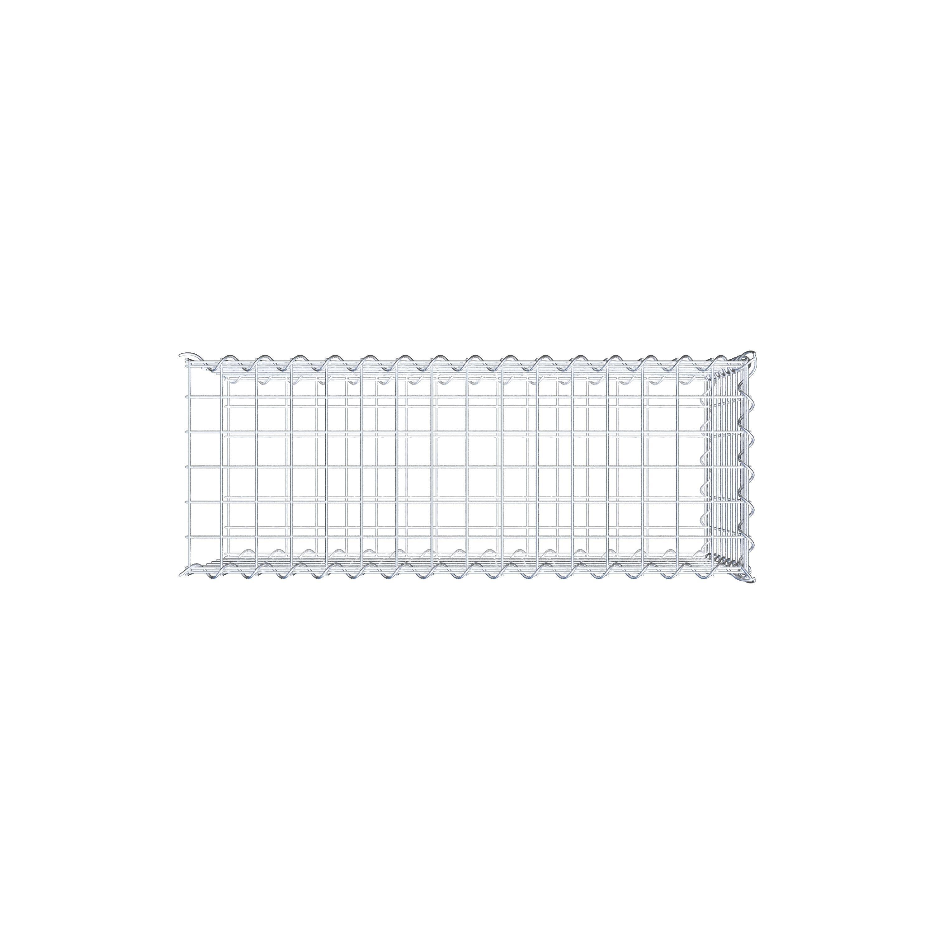 Opvokset gabion type 2 80 cm x 40 cm x 30 cm (L x H x D), maskestørrelse 5 cm x 5 cm, spiral