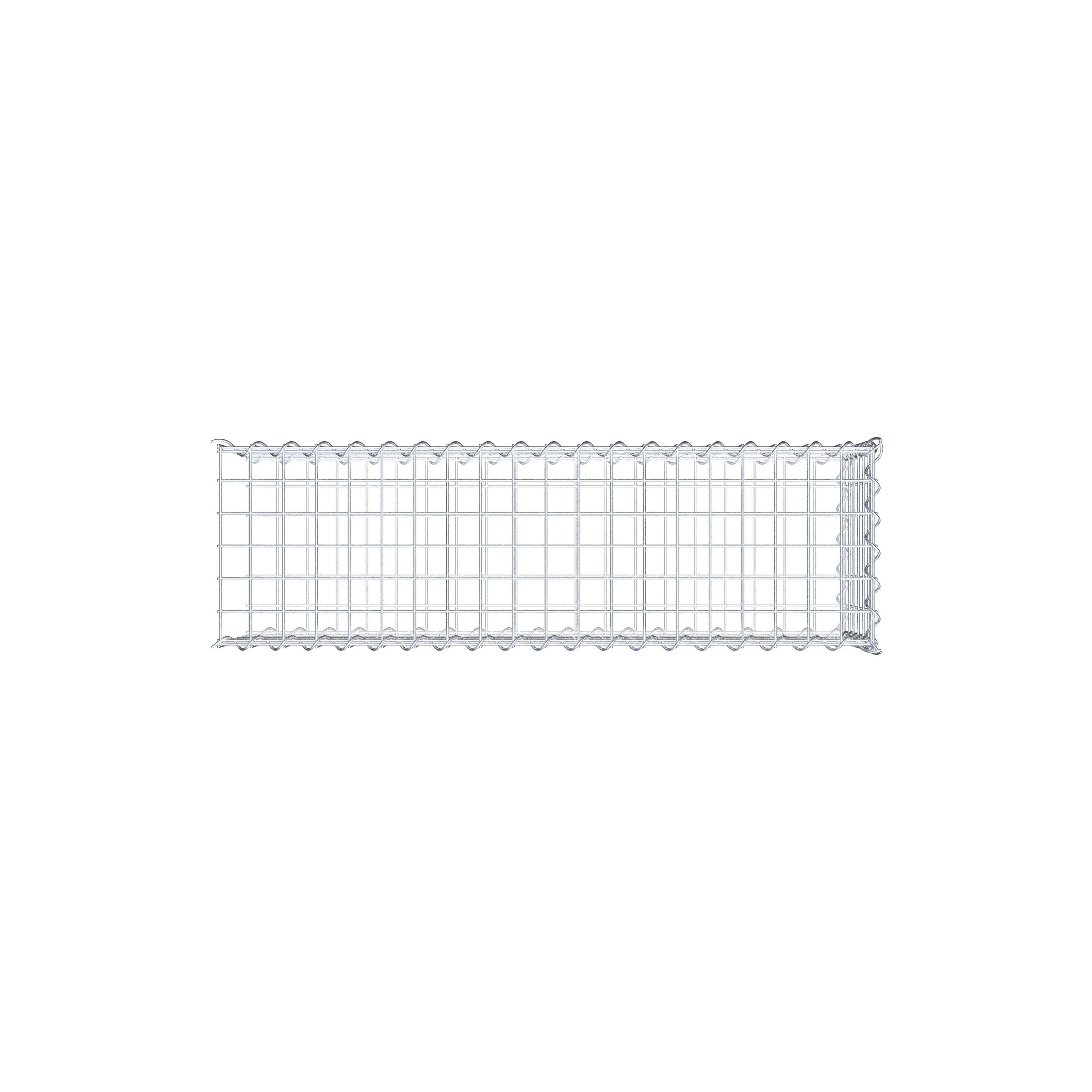 Opvokset gabion type 2 100 cm x 30 cm x 30 cm (L x H x D), maskestørrelse 5 cm x 5 cm, spiral