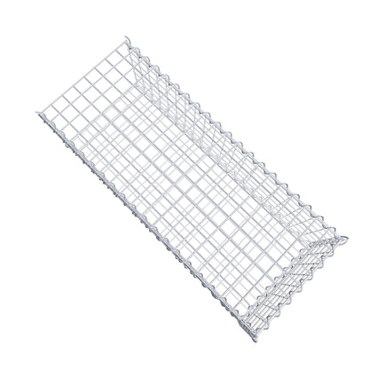 Gabion rapporté type 2 100 cm x 30 cm x 40 cm (L x H x P), mailles 5 cm x 5 cm, spirale