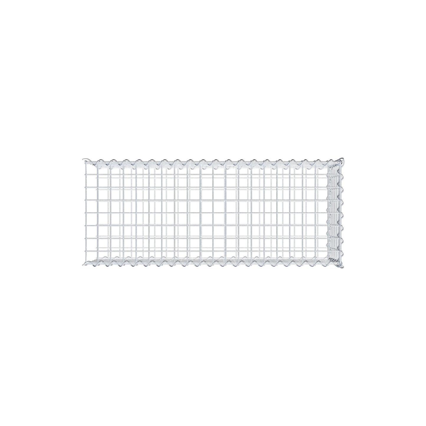 Gabion rapporté type 2 100 cm x 30 cm x 40 cm (L x H x P), mailles 5 cm x 5 cm, spirale