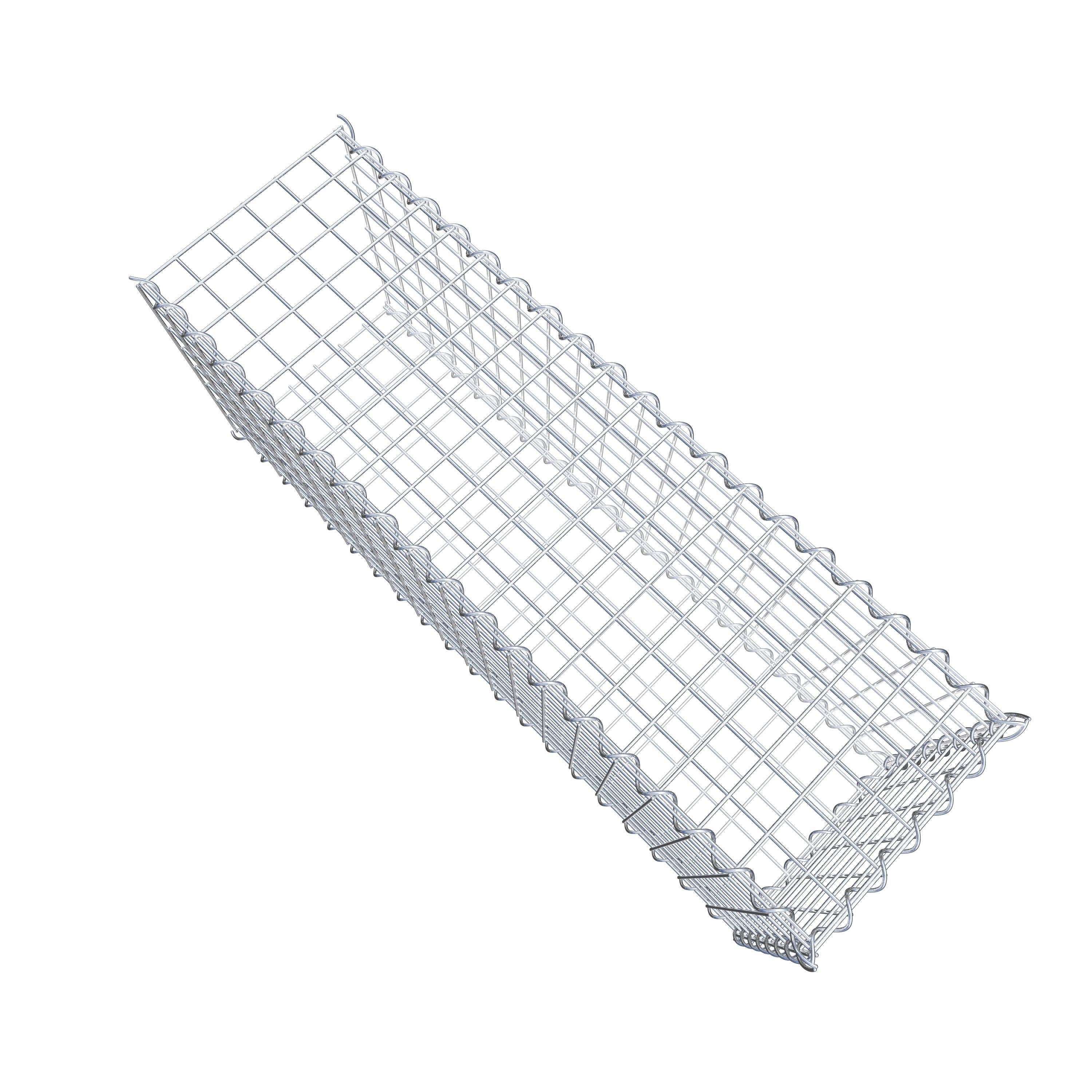 Aangegroeide schanskorf type 2 100 cm x 40 cm x 30 cm (L x H x D), maaswijdte 5 cm x 5 cm, spiraal