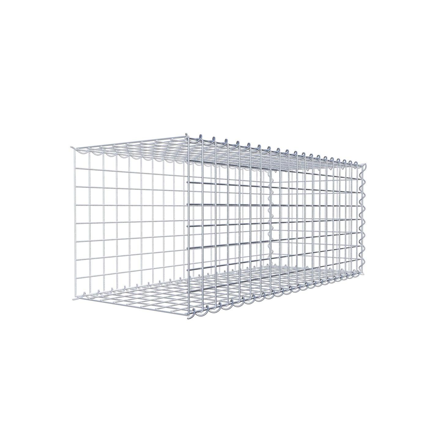 Grown-on gabion type 2 100 cm x 40 cm x 40 cm (L x H x D), mesh size 5 cm x 5 cm, spiral