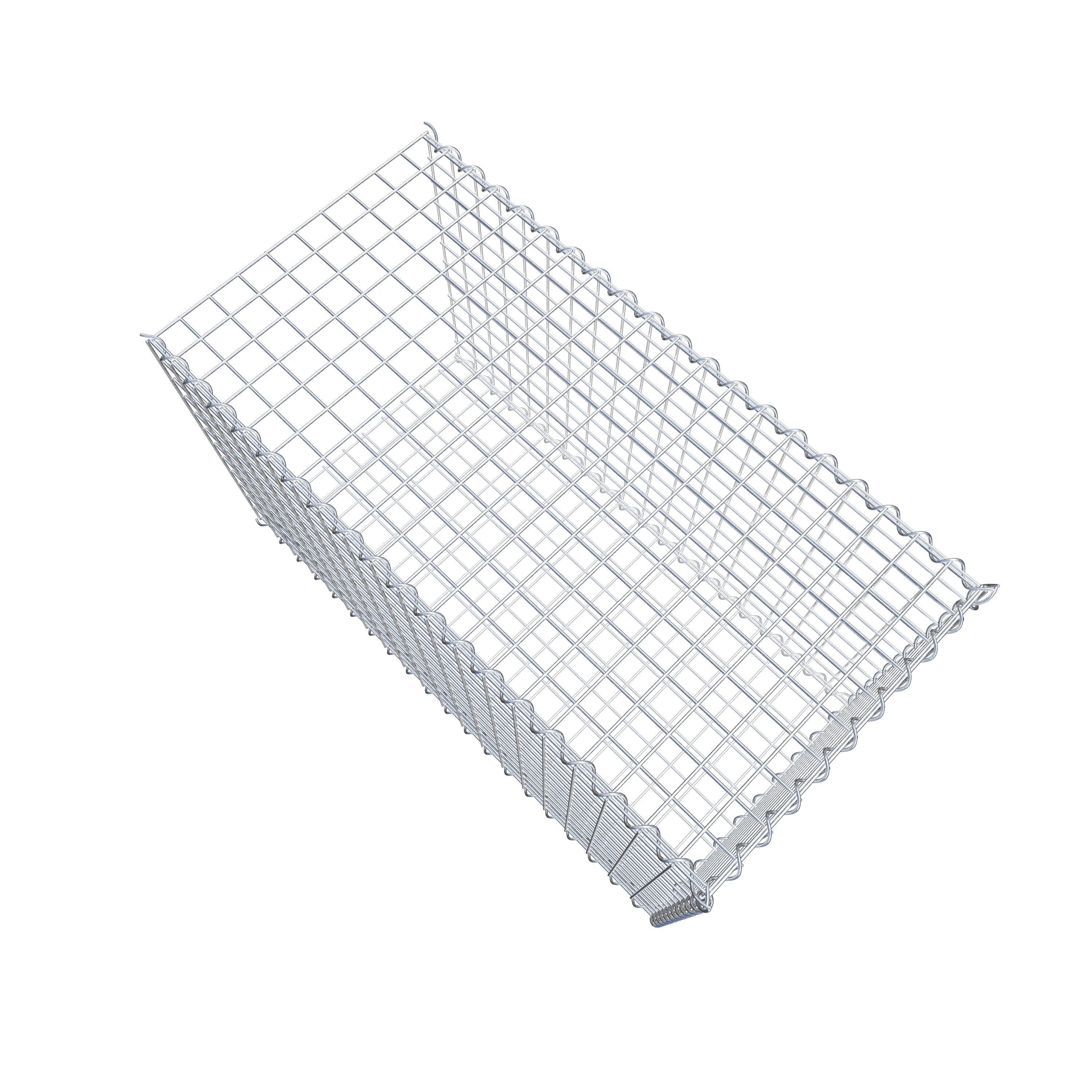 Udvokset gabion type 2 100 cm x 60 cm x 50 cm (L x H x D), maskestørrelse 5 cm x 5 cm, spiral