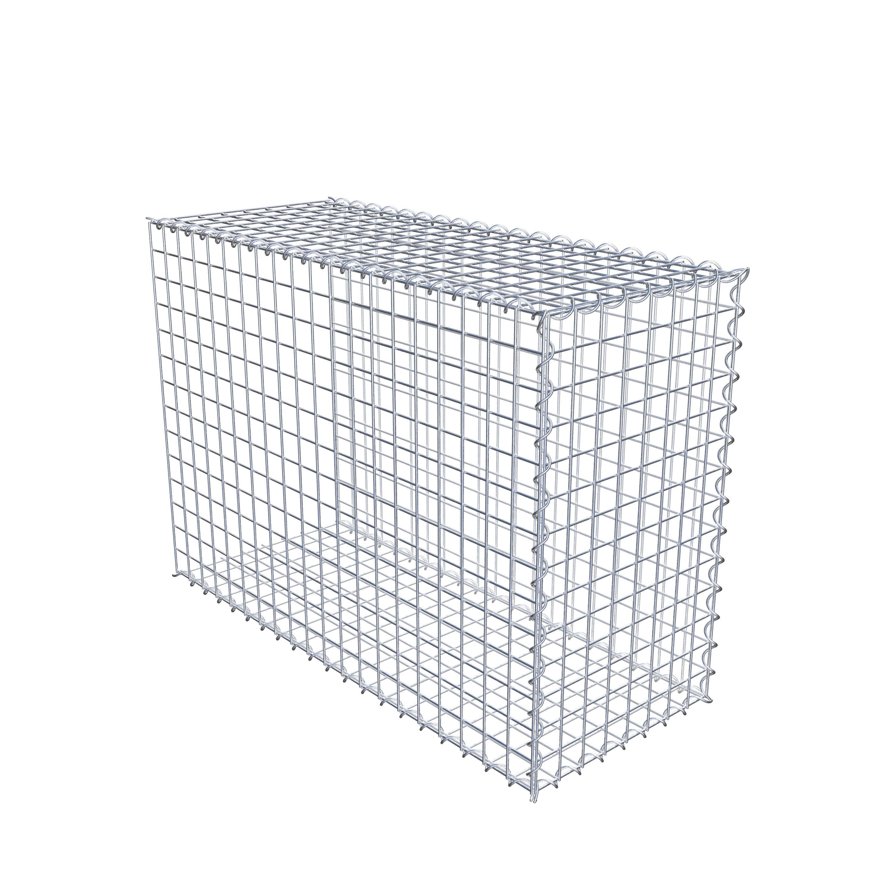 Opvokset gabion type 2 100 cm x 70 cm x 40 cm (L x H x D), maskestørrelse 5 cm x 5 cm, spiral