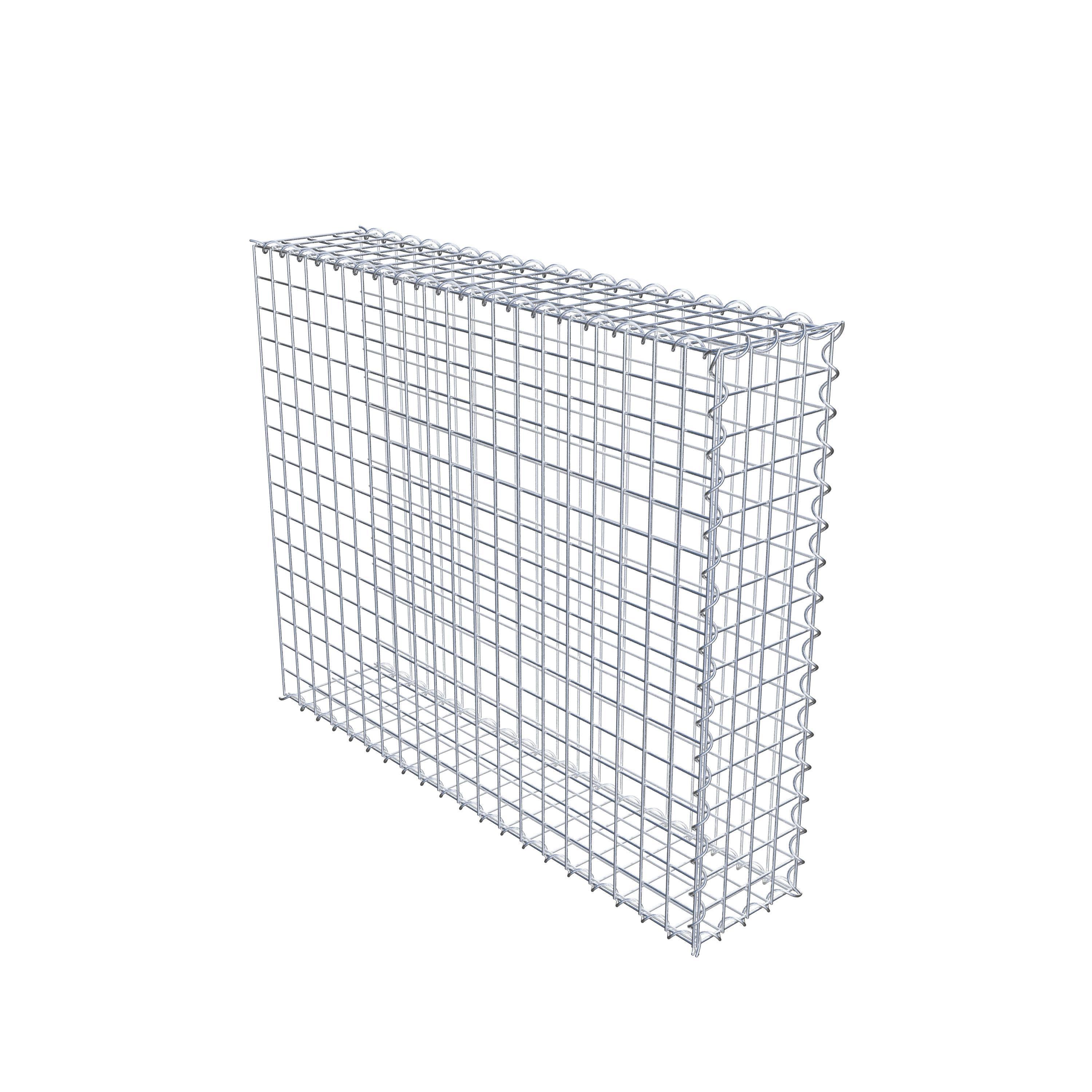 Opvokset gabion type 2 100 cm x 80 cm x 20 cm (L x H x D), maskestørrelse 5 cm x 5 cm, spiral