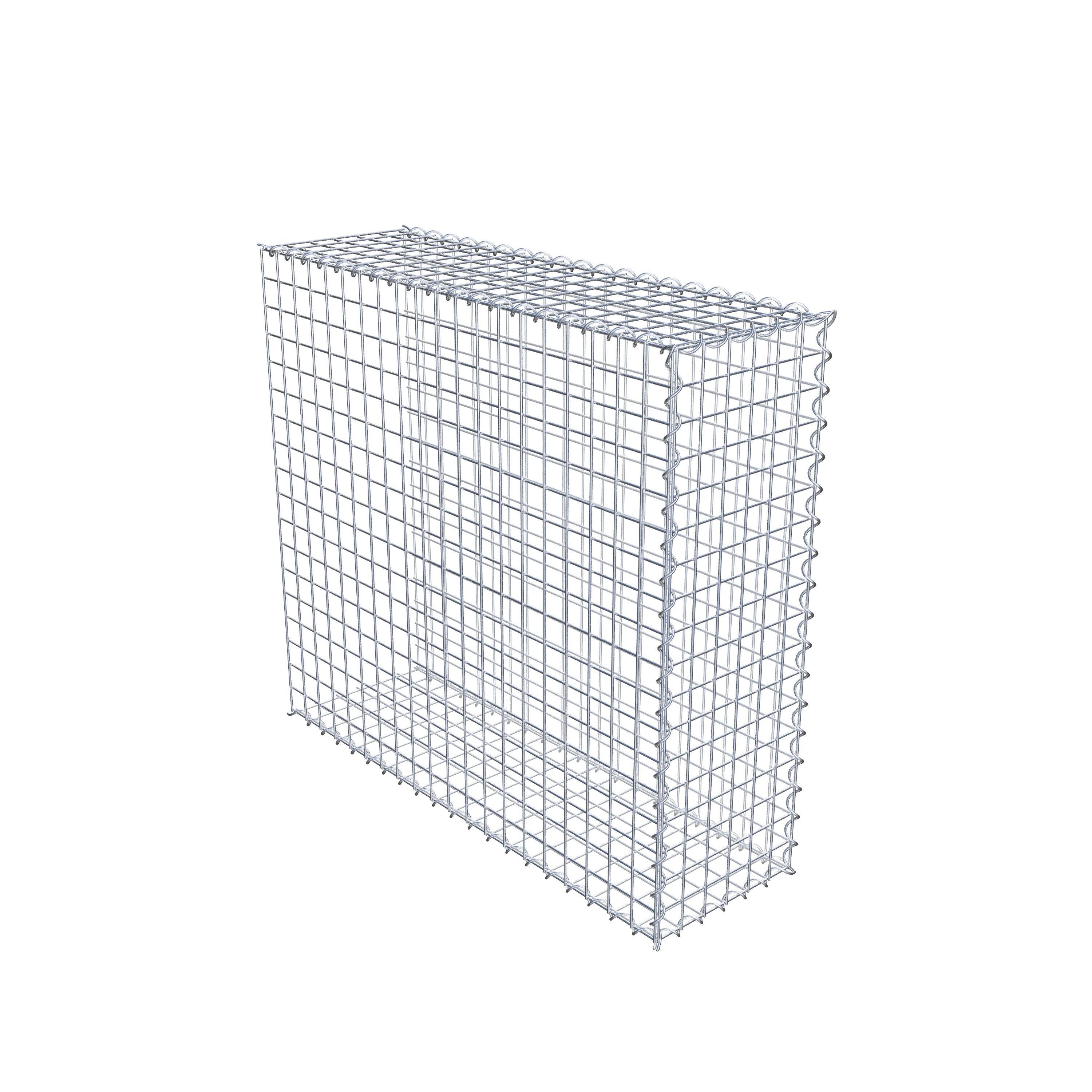 Opvokset gabion type 2 100 cm x 90 cm x 30 cm (L x H x D), maskestørrelse 5 cm x 5 cm, spiral