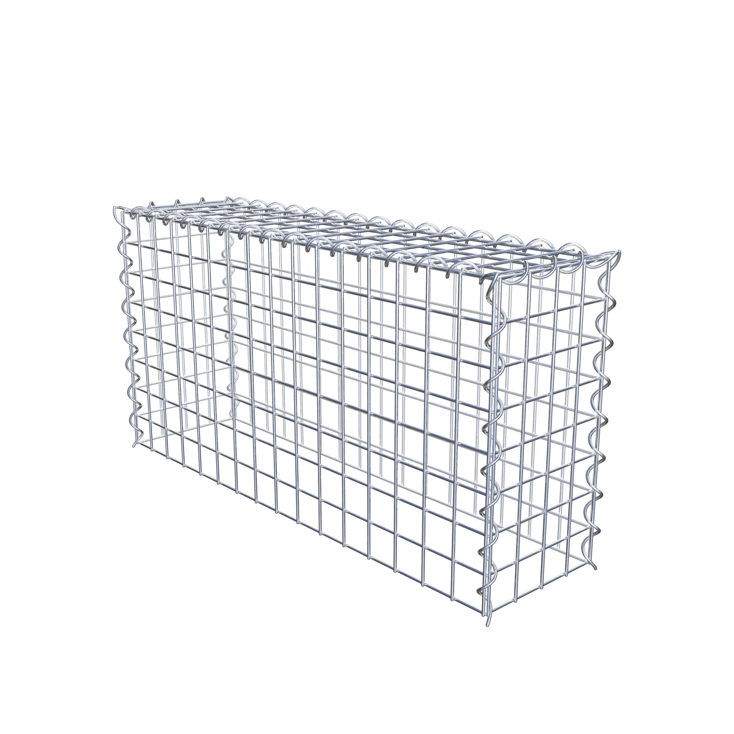 Opvokset gabion type 3 80 cm x 40 cm x 20 cm (L x H x D), maskestørrelse 5 cm x 5 cm, spiral