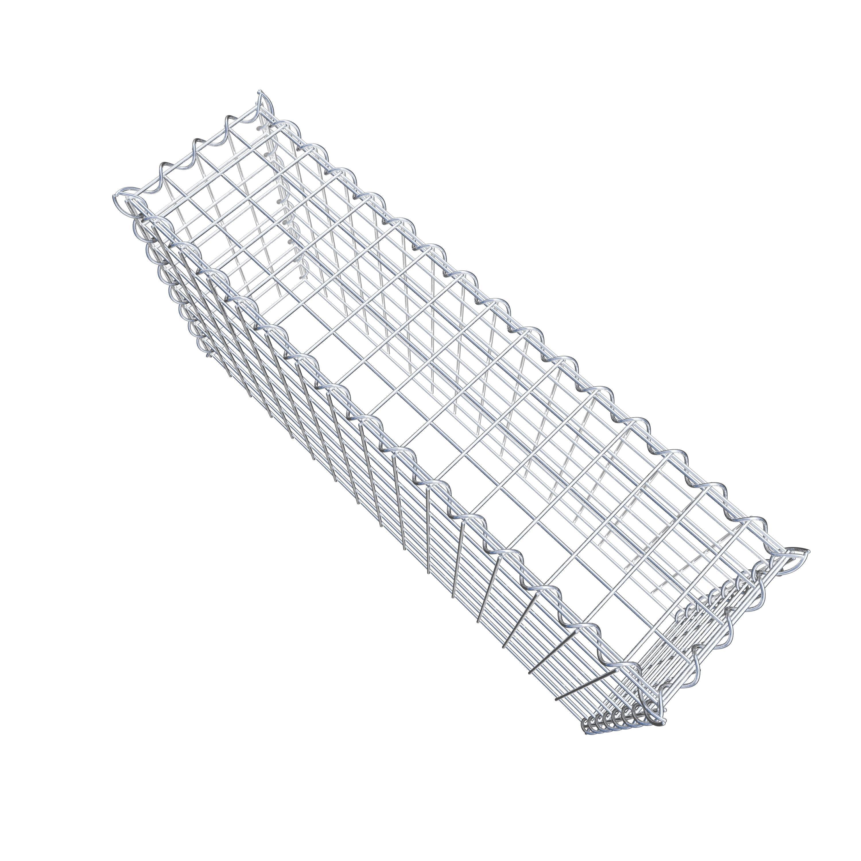 Opvokset gabion type 3 80 cm x 40 cm x 20 cm (L x H x D), maskestørrelse 5 cm x 5 cm, spiral