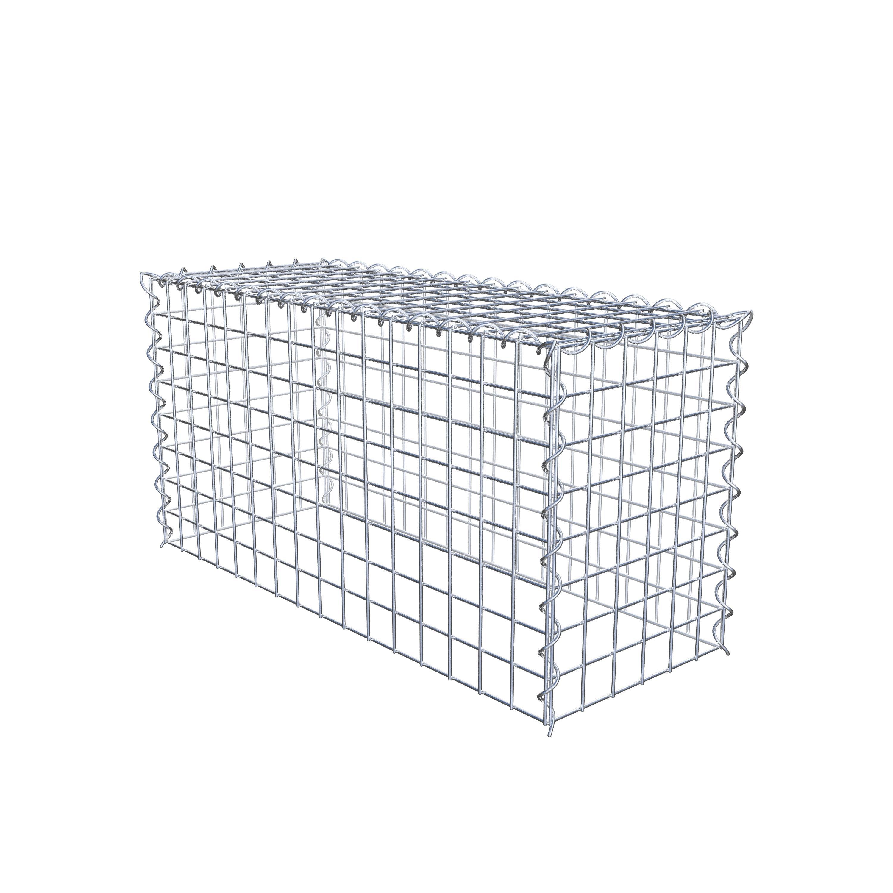 Opvokset gabion type 3 80 cm x 40 cm x 30 cm (L x H x D), maskestørrelse 5 cm x 5 cm, spiral