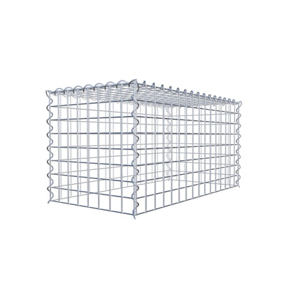 Gabion rapporté type 3 80 cm x 40 cm x 40 cm (L x H x P), mailles 5 cm x 5 cm, spirale