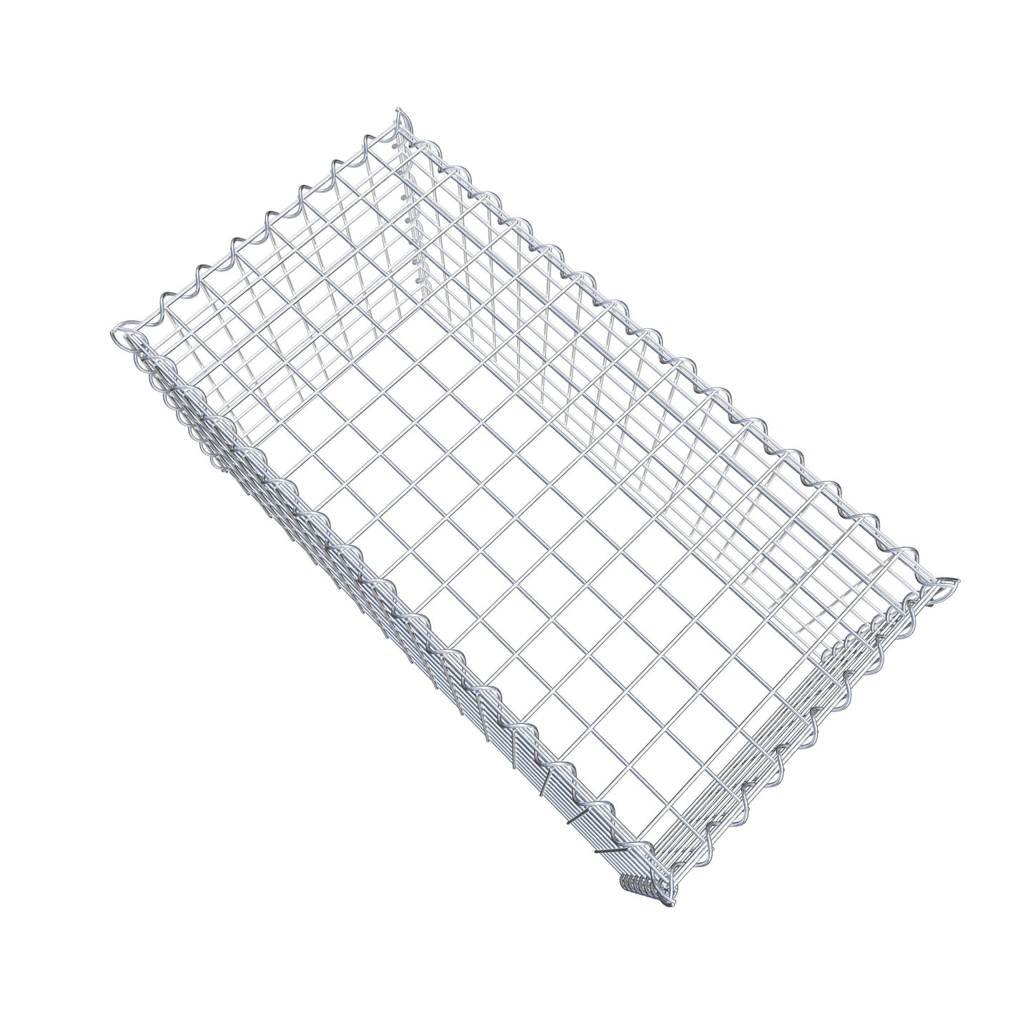 Gabion rapporté type 3 80 cm x 40 cm x 40 cm (L x H x P), mailles 5 cm x 5 cm, spirale