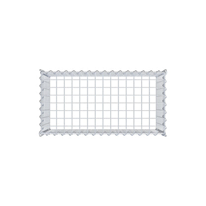 Gabion rapporté type 3 80 cm x 40 cm x 40 cm (L x H x P), mailles 5 cm x 5 cm, spirale