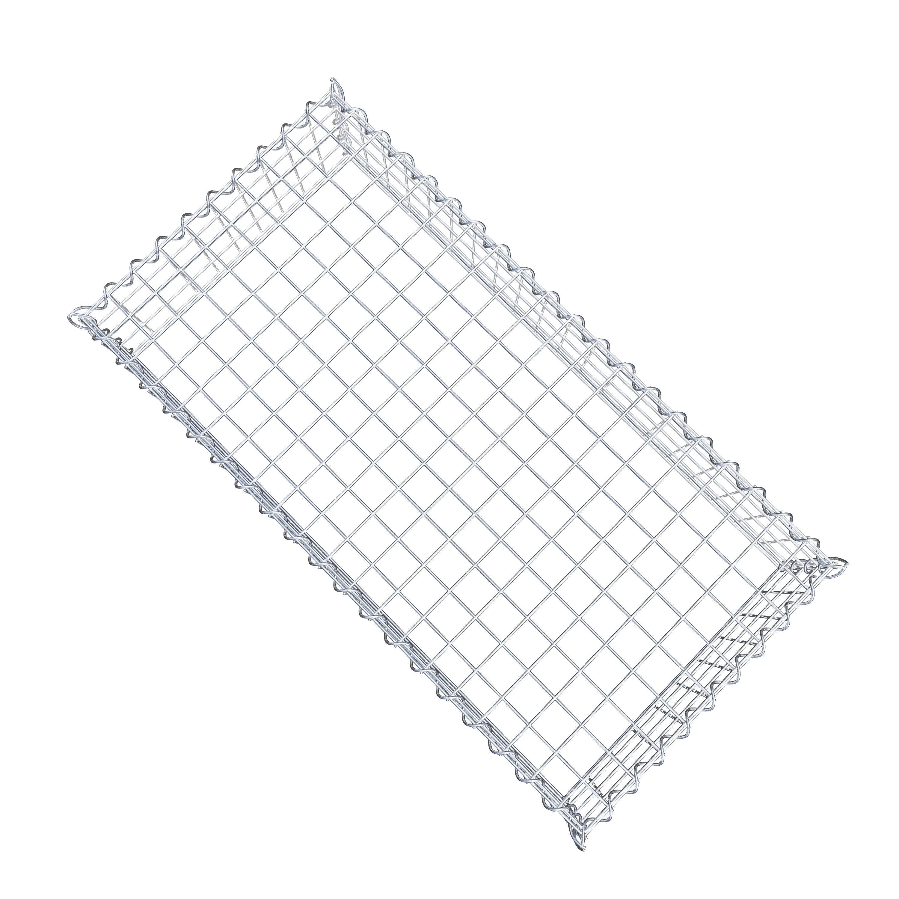 Opvokset gabion type 3 100 cm x 20 cm x 50 cm (L x H x D), maskestørrelse 5 cm x 5 cm, spiral