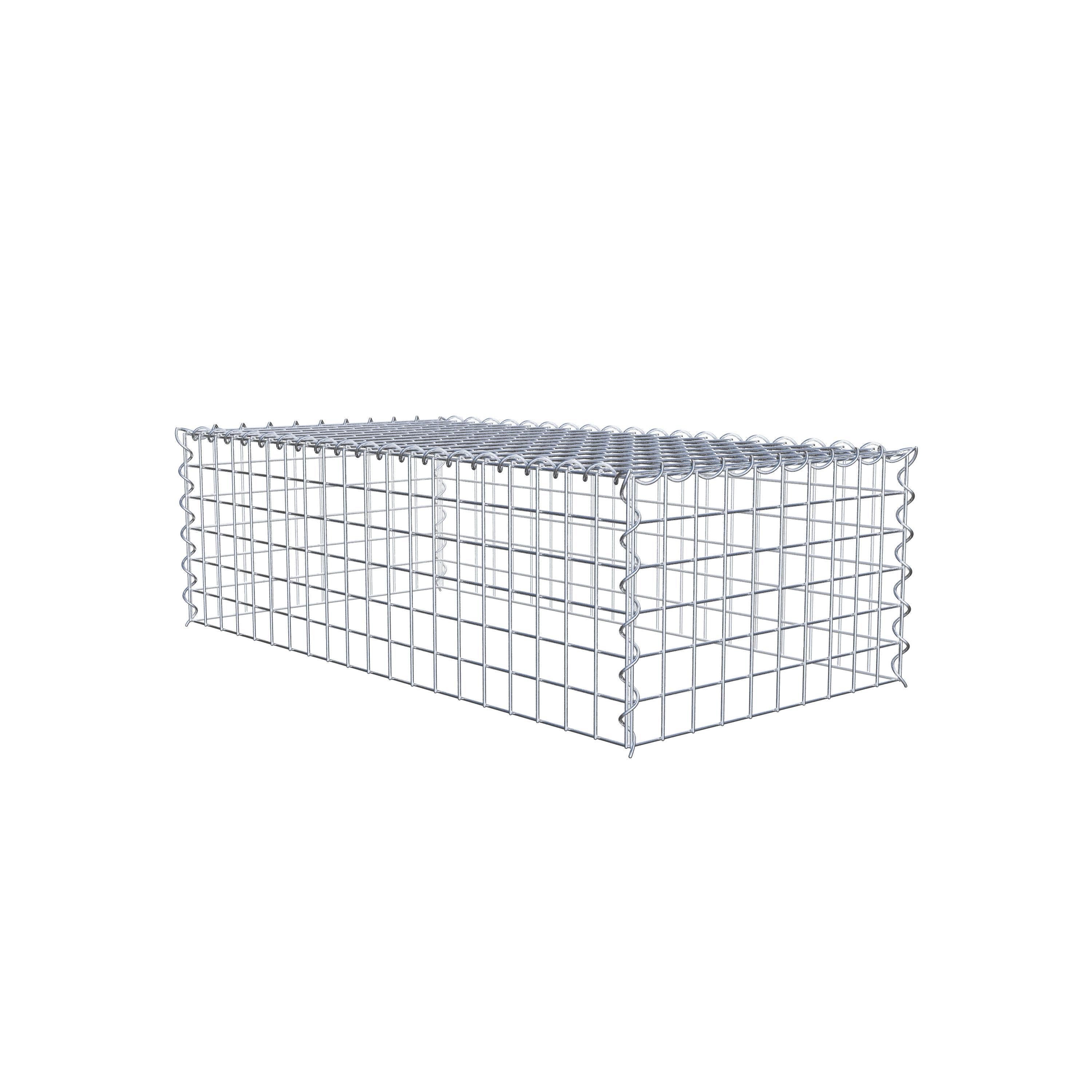 Grown-on gabion type 3 100 cm x 30 cm x 50 cm (L x H x D), mesh size 5 cm x 5 cm, spiral