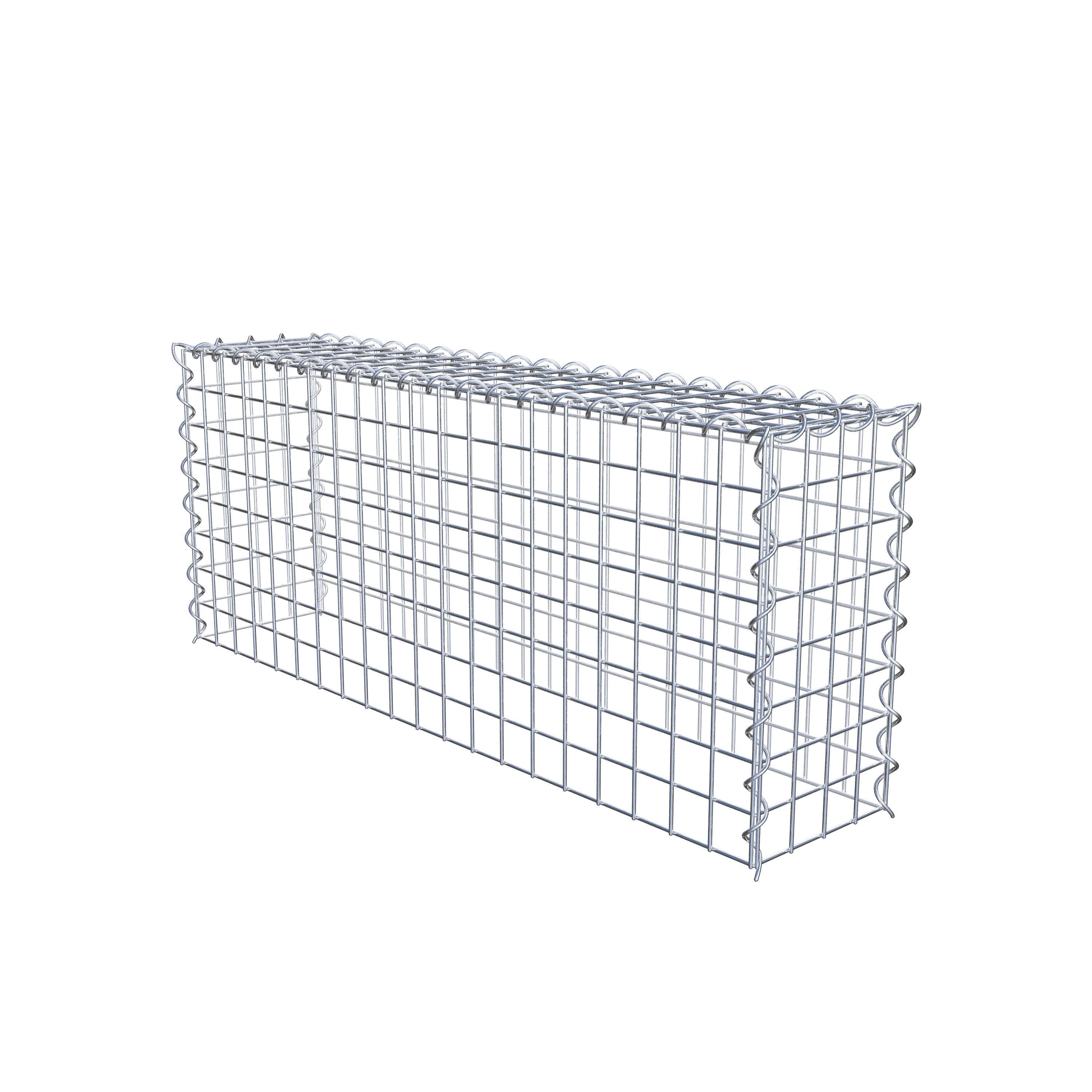 Opvokset gabion type 3 100 cm x 40 cm x 20 cm (L x H x D), maskestørrelse 5 cm x 5 cm, spiral