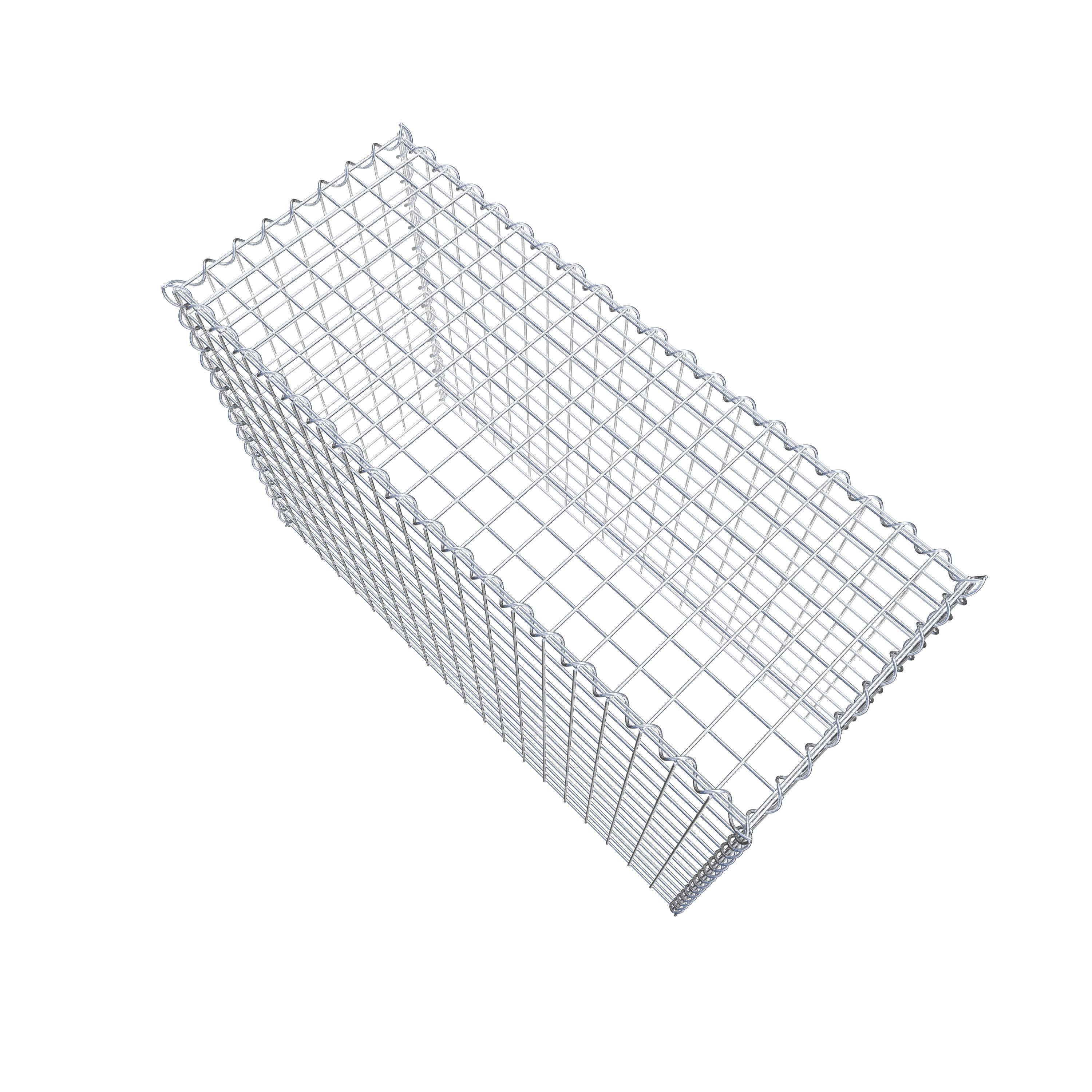 Udvokset gabion type 3 100 cm x 70 cm x 40 cm (L x H x D), maskestørrelse 5 cm x 5 cm, spiral