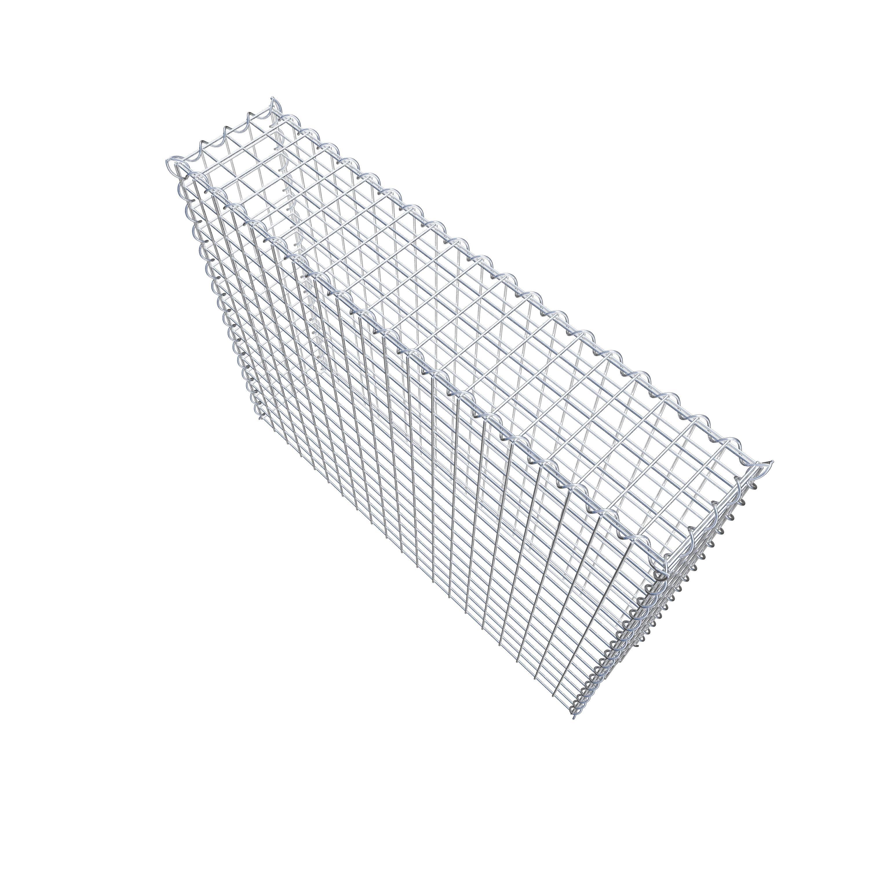 Opvokset gabion type 3 100 cm x 80 cm x 20 cm (L x H x D), maskestørrelse 5 cm x 5 cm, spiral