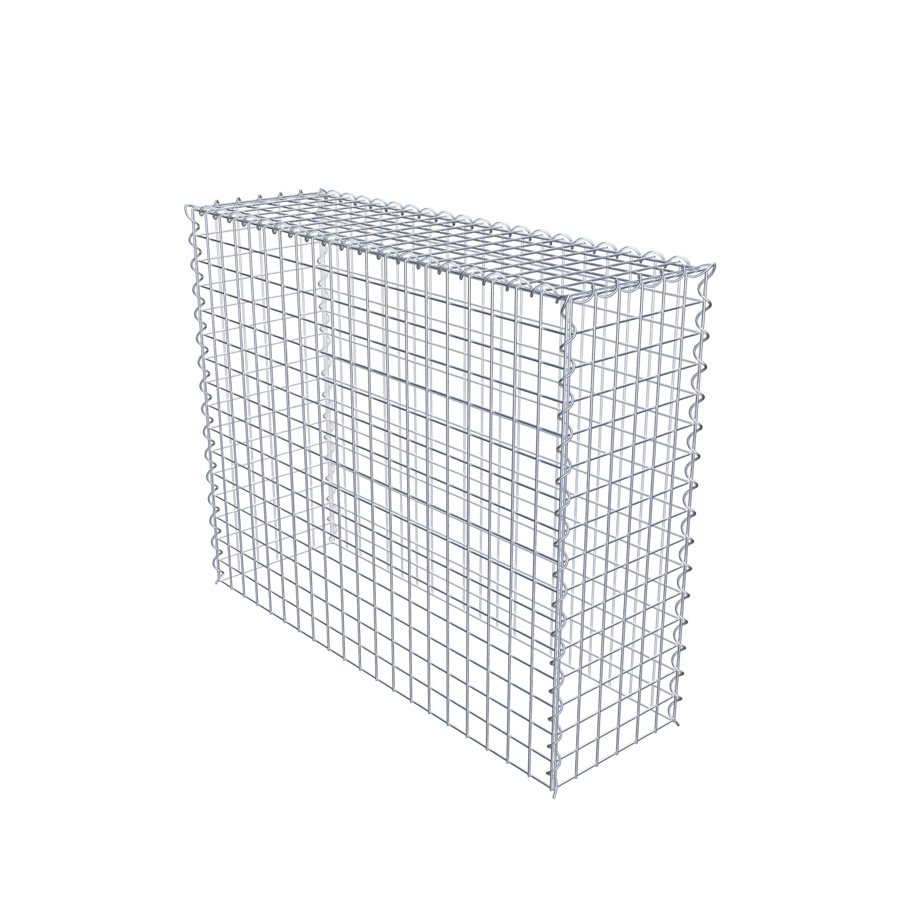 Grown-on gabion type 3 100 cm x 80 cm x 30 cm (L x H x D), mesh size 5 cm x 5 cm, spiral