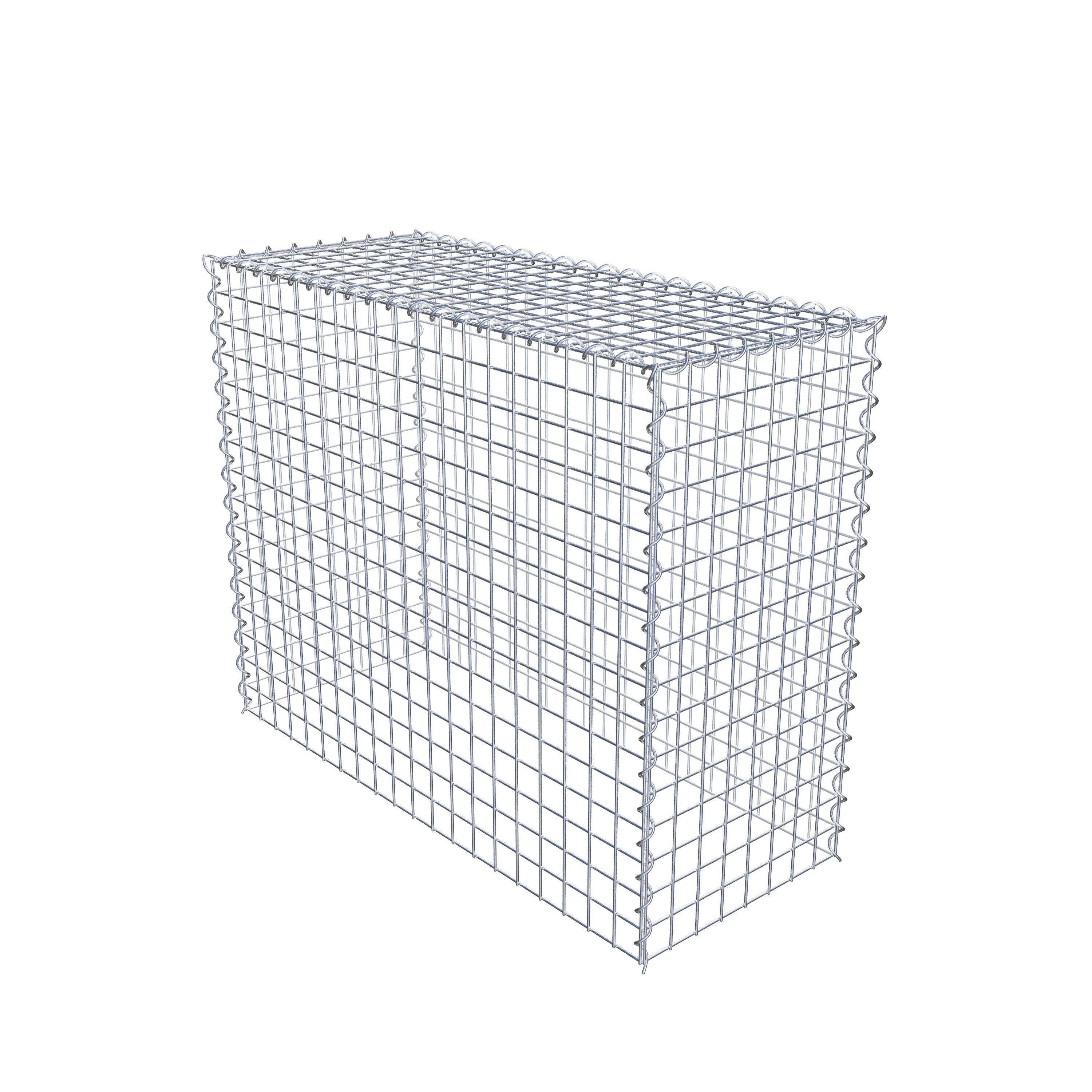 Opvokset gabion type 3 100 cm x 80 cm x 40 cm (L x H x D), maskestørrelse 5 cm x 5 cm, spiral