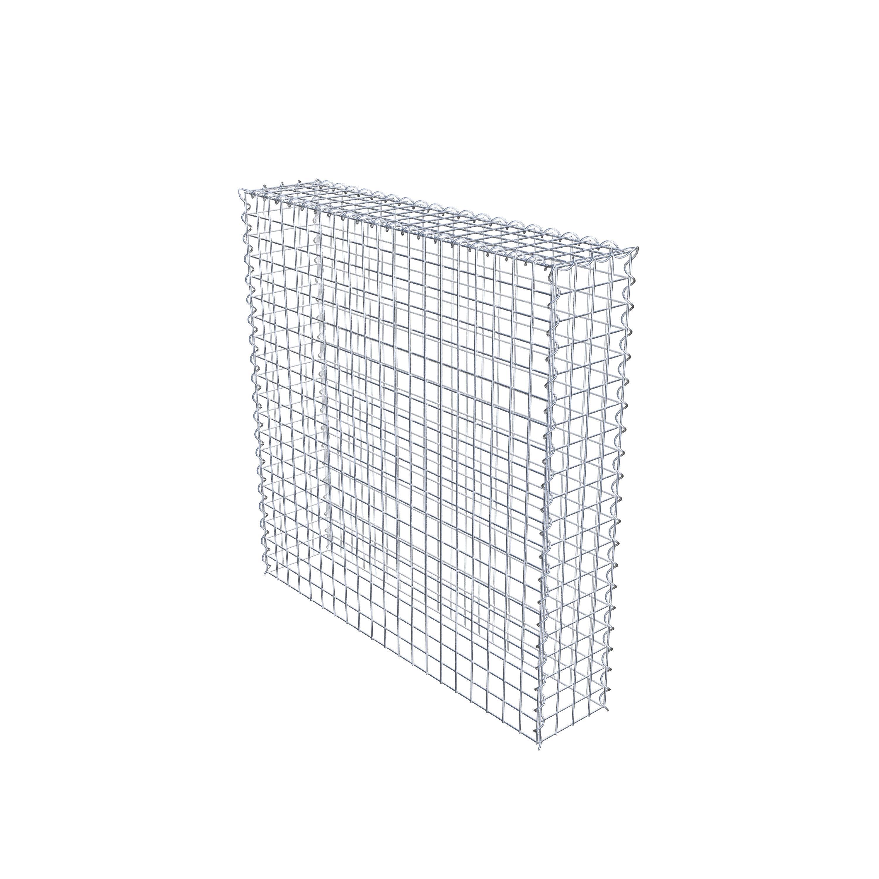 Opvokset gabion type 3 100 cm x 100 cm x 20 cm (L x H x D), maskestørrelse 5 cm x 5 cm, spiral