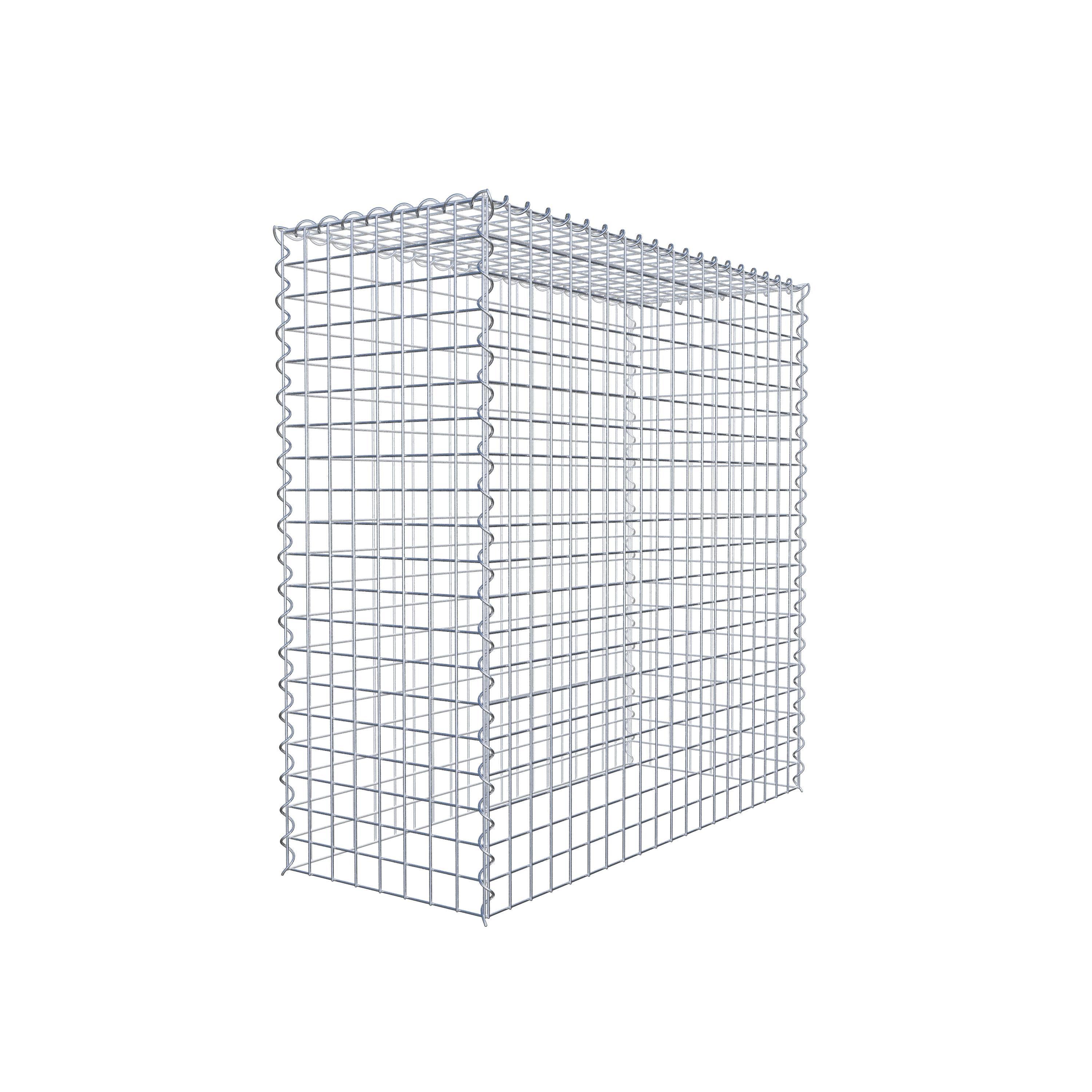 Opvokset gabion type 3 100 cm x 100 cm x 40 cm (L x H x D), maskestørrelse 5 cm x 5 cm, spiral