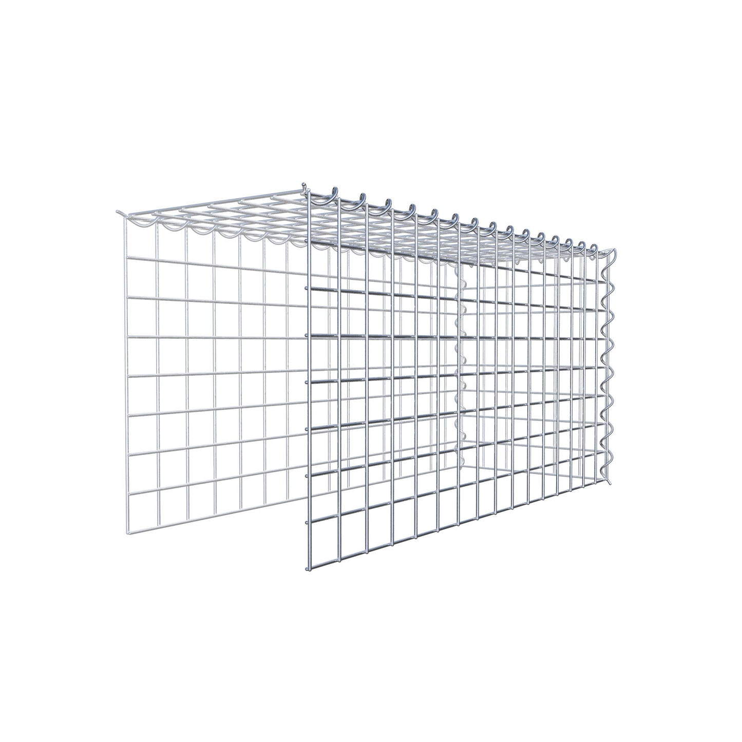 Gabion rapporté type 4 80 cm x 40 cm x 30 cm (L x H x P), mailles 5 cm x 5 cm, spirale