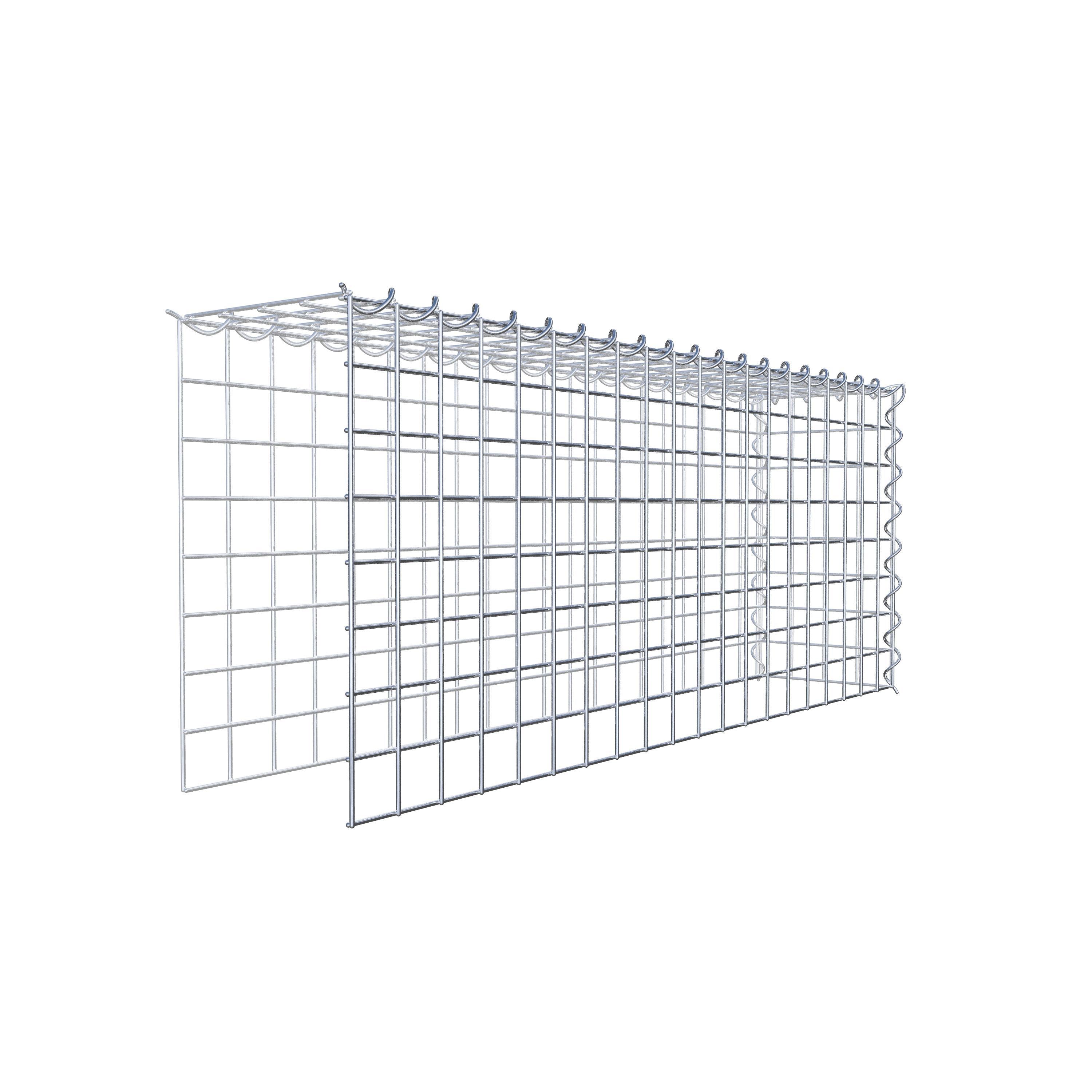 Gabion rapporté type 4 100 cm x 40 cm x 20 cm (L x H x P), mailles 5 cm x 5 cm, spirale