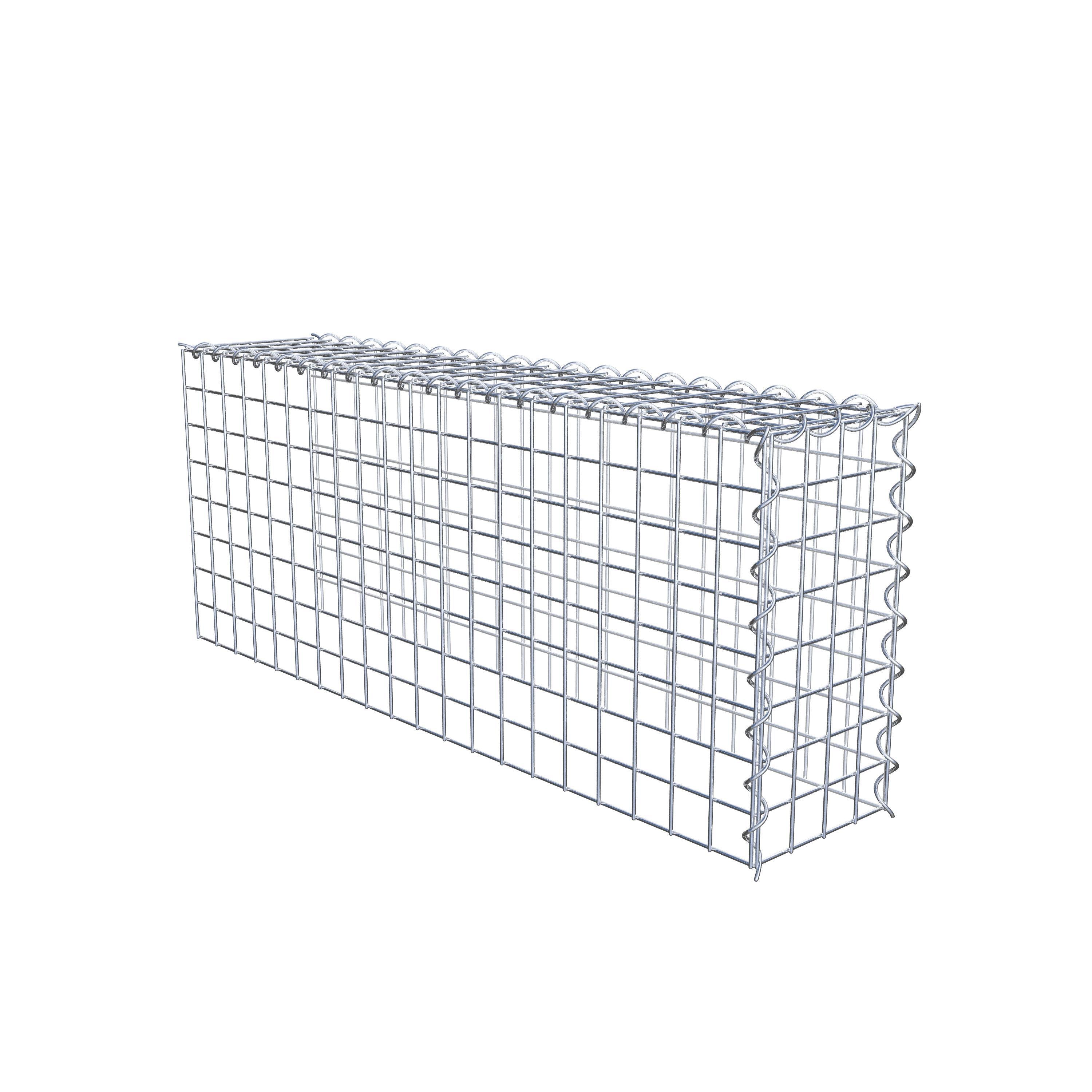 Gabion rapporté type 4 100 cm x 40 cm x 20 cm (L x H x P), mailles 5 cm x 5 cm, spirale