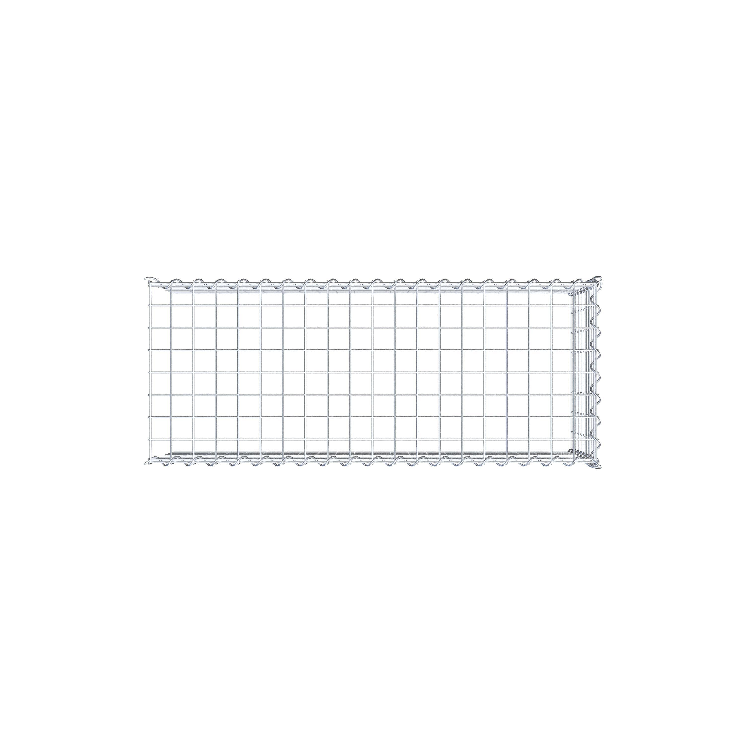 Opvokset gabion type 4 100 cm x 40 cm x 40 cm (L x H x D), maskestørrelse 5 cm x 5 cm, spiral