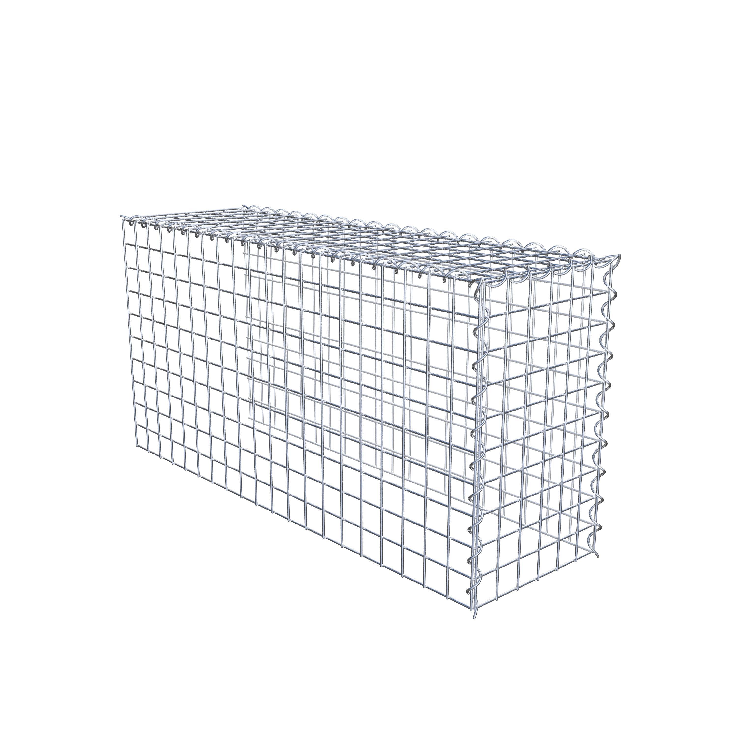 Opvokset gabion type 4 100 cm x 50 cm x 30 cm (L x H x D), maskestørrelse 5 cm x 5 cm, spiral