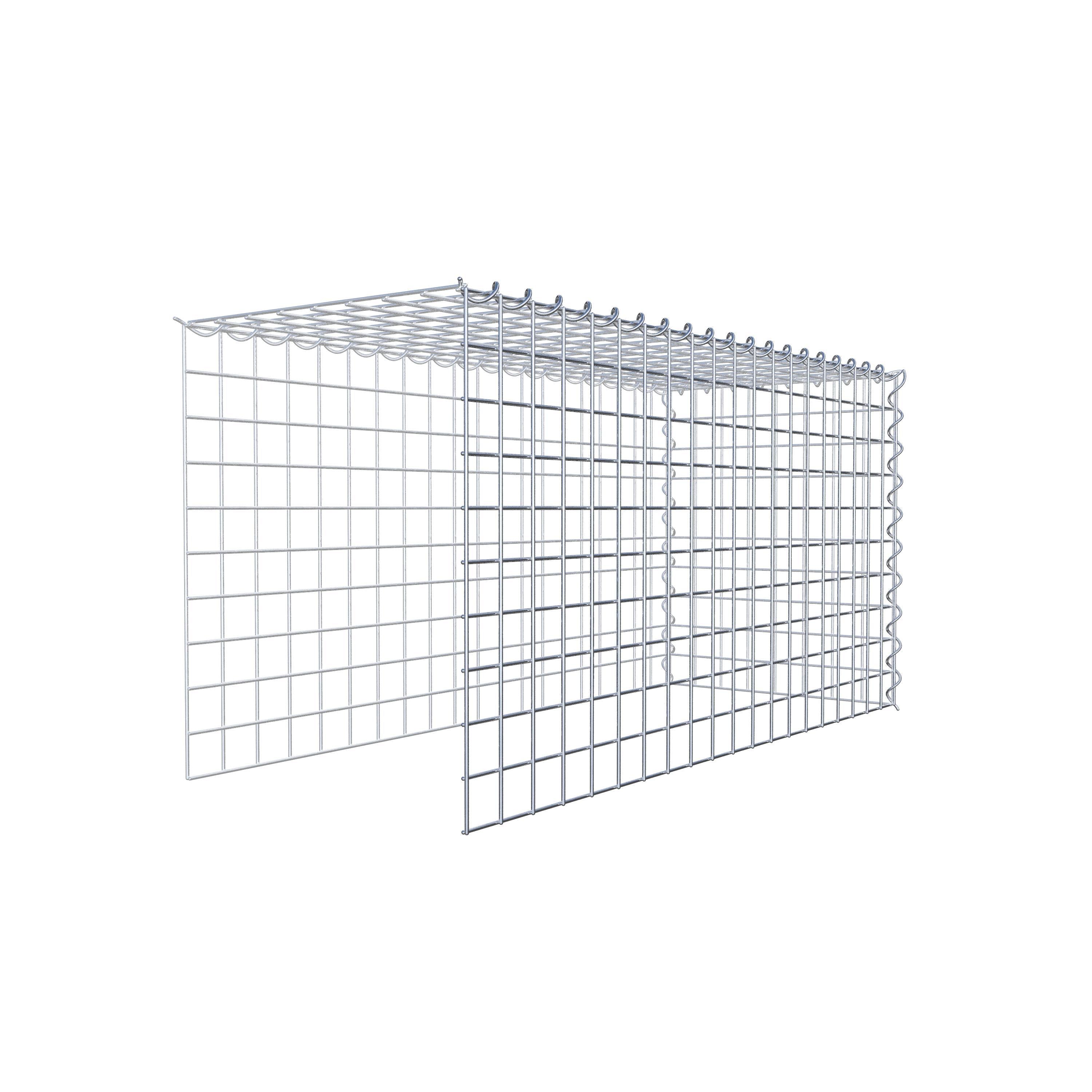 Grown-on gabion type 4 100 cm x 50 cm x 40 cm (L x H x D), mesh size 5 cm x 5 cm, spiral