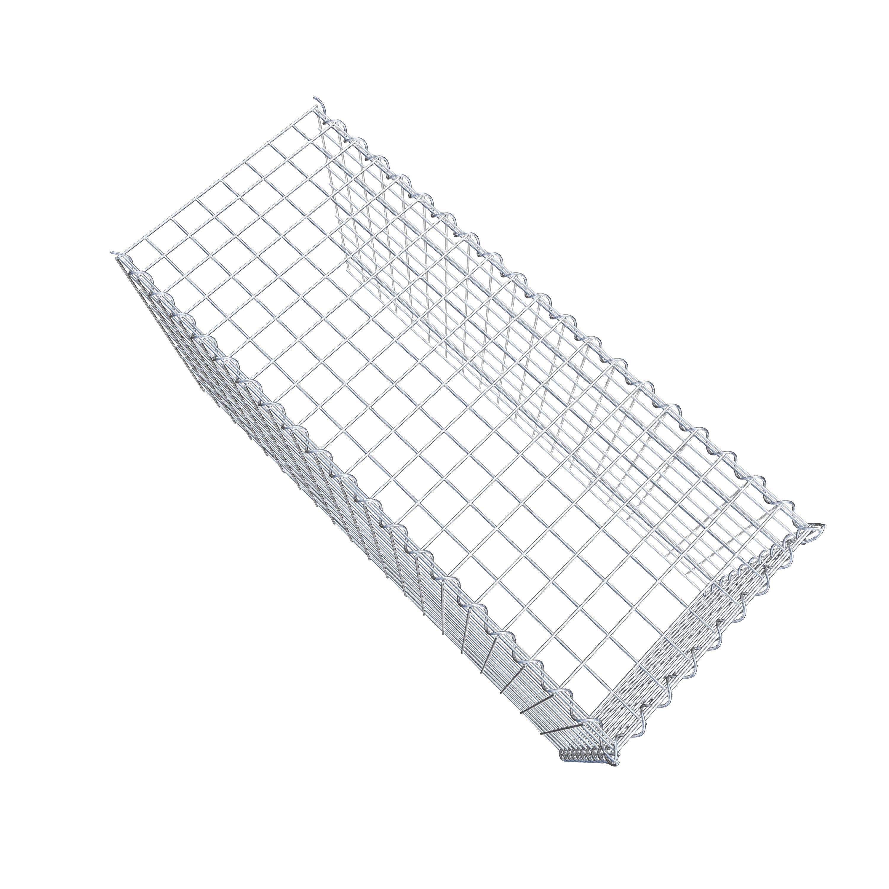 Opvokset gabion type 4 100 cm x 50 cm x 40 cm (L x H x D), maskestørrelse 5 cm x 5 cm, spiral