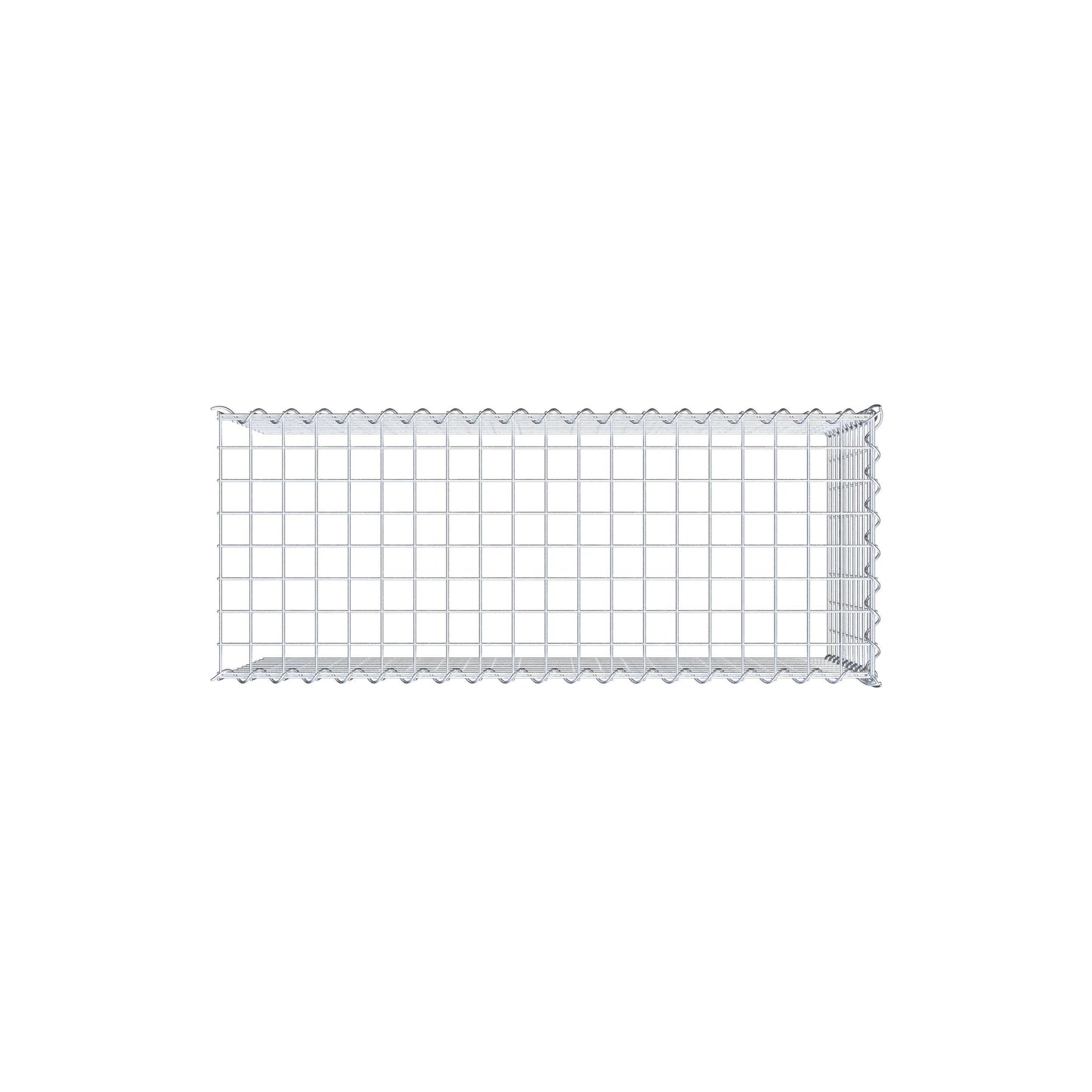Opvokset gabion type 4 100 cm x 50 cm x 40 cm (L x H x D), maskestørrelse 5 cm x 5 cm, spiral